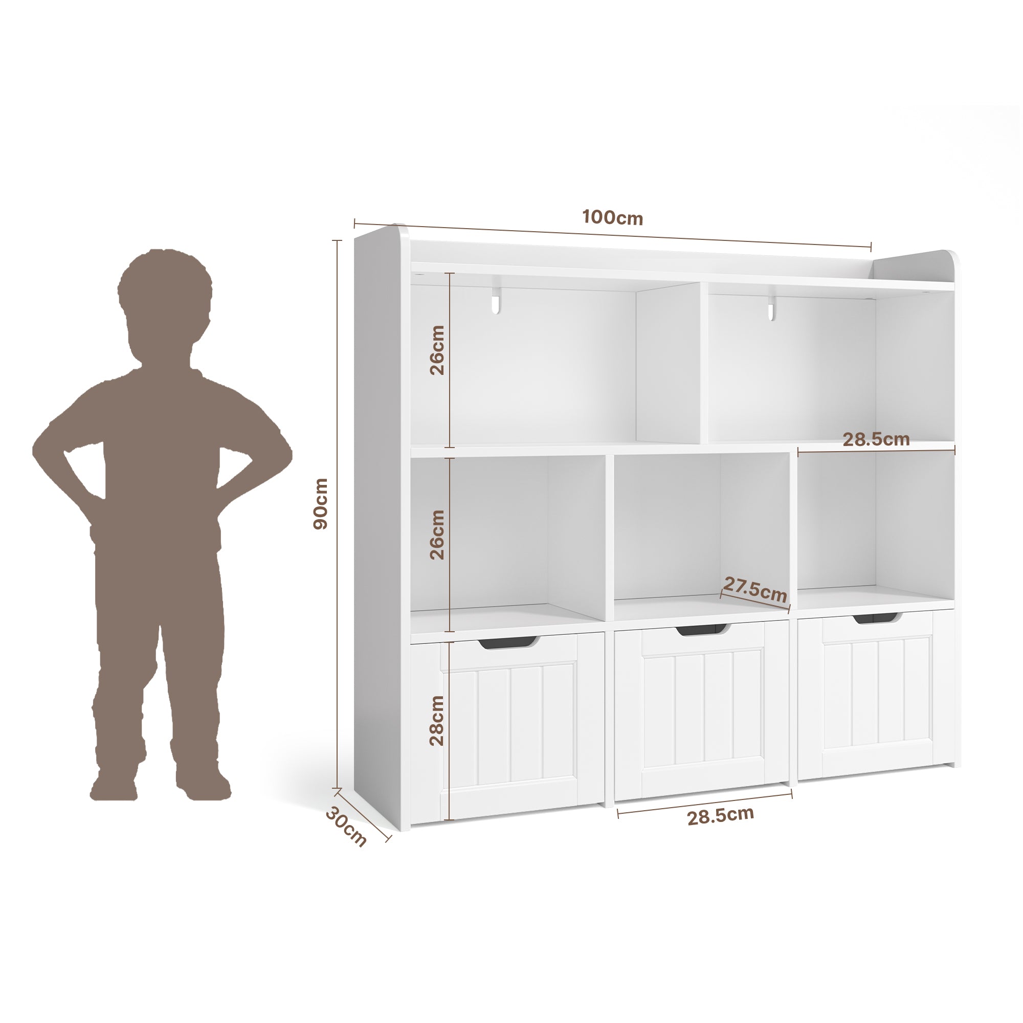 bealife-ap81-spielzeugschrank-wei-100cm-mdf-kinderregal image 3