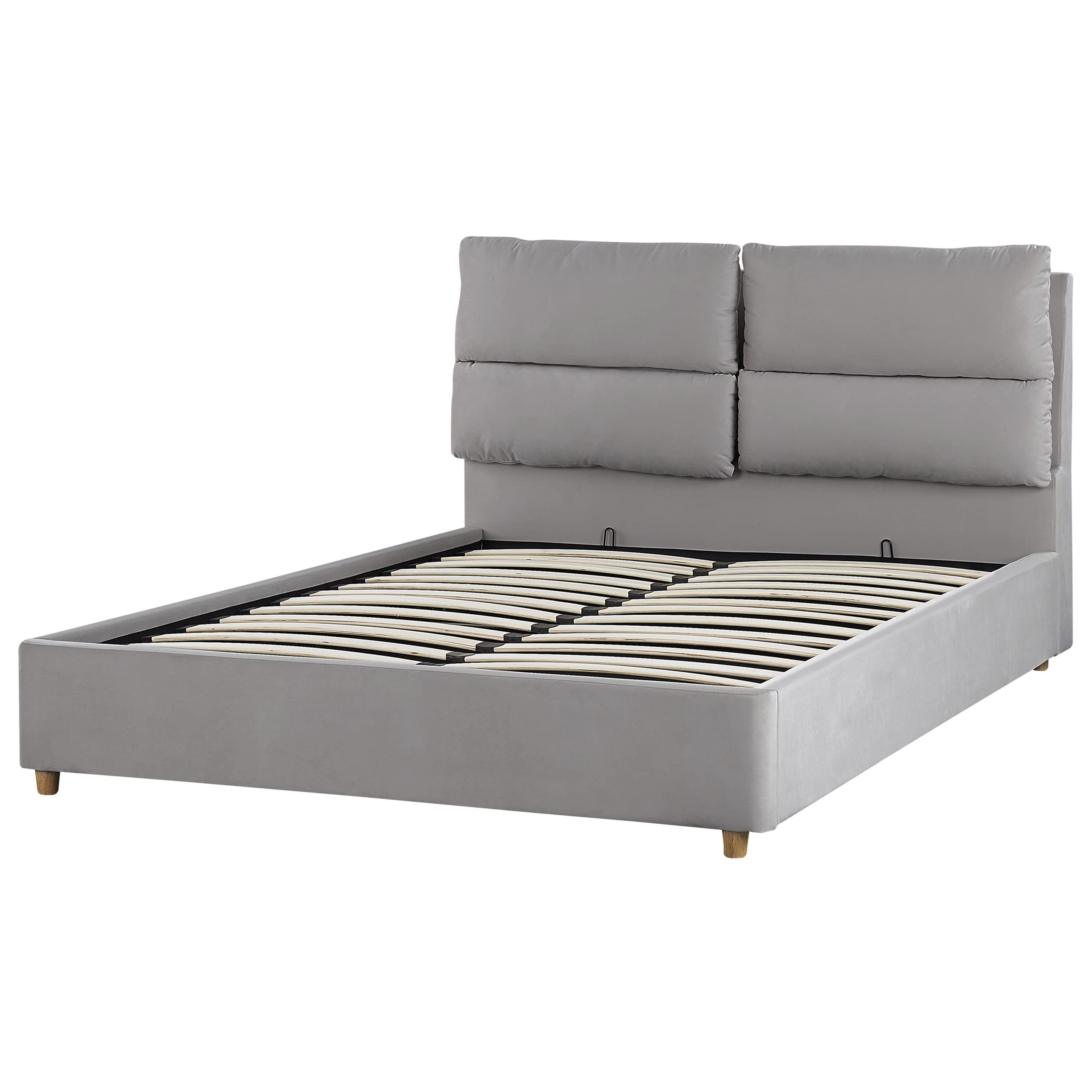 beliani-batilly-bett-140x200-hellgrau-samt-bettkasten image 7