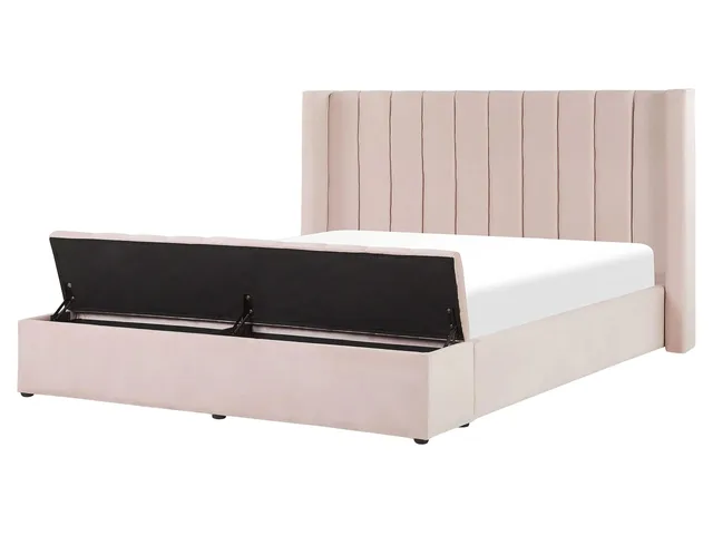 beliani-noyers-samtbett-160x200-pastellrosa-doppelbett-stauraum image 1