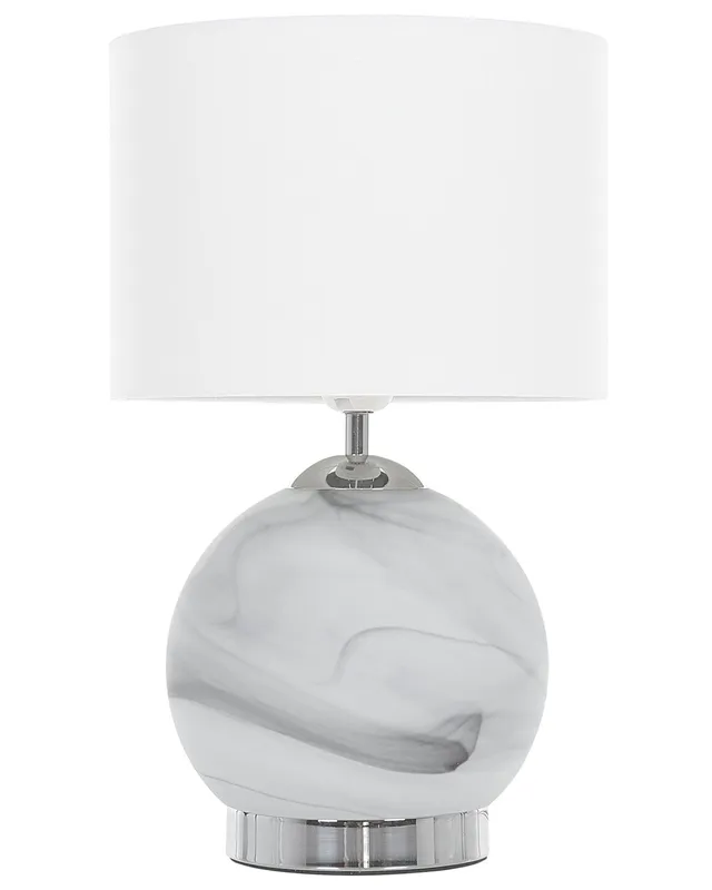 beliani-uele-tischlampe-wei-marmor-optik-40-cm image 1
