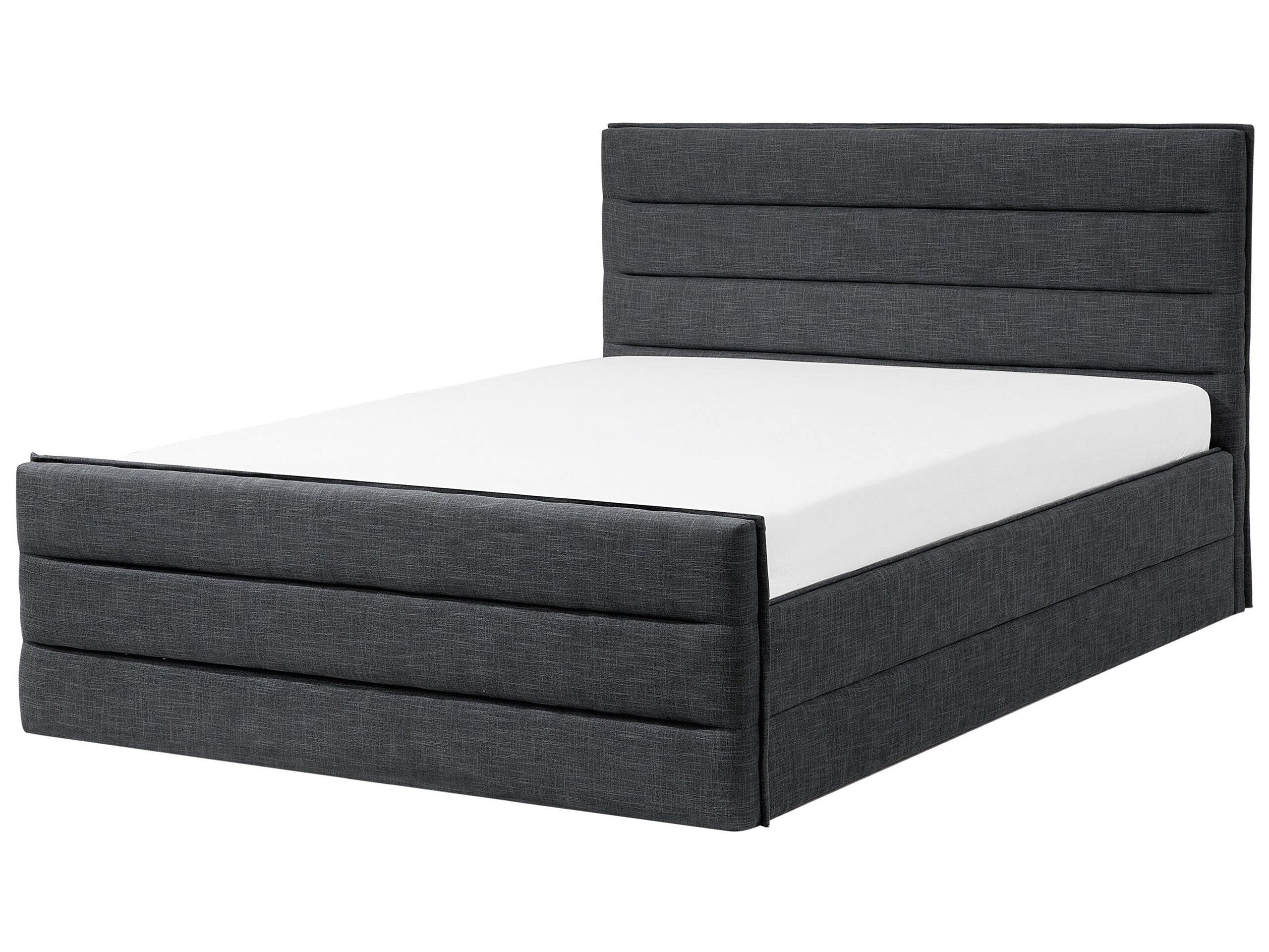 beliani-doppelbett-180x200-dunkelgrau-stoff-mit-kopfteil image 1