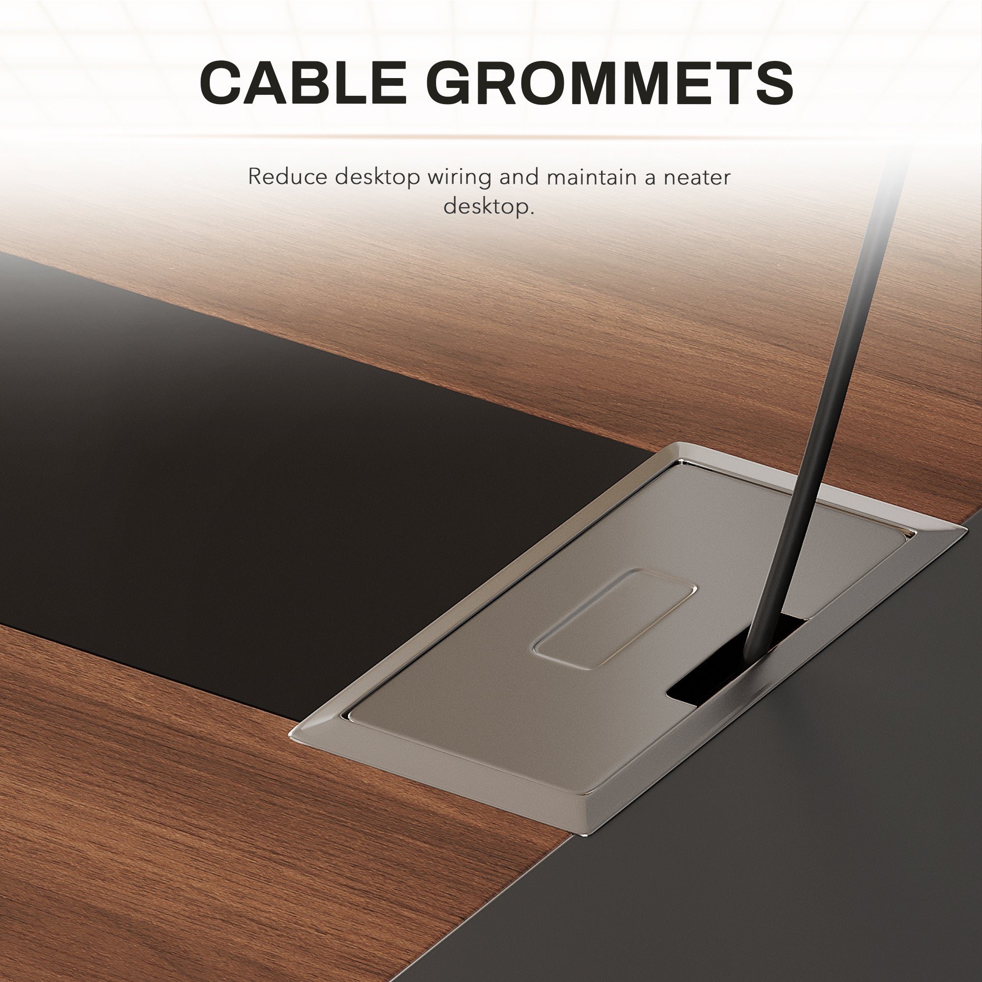 homall-office-desk-konferenztisch-240cm-walnuss-schwarz-10-pers image 6