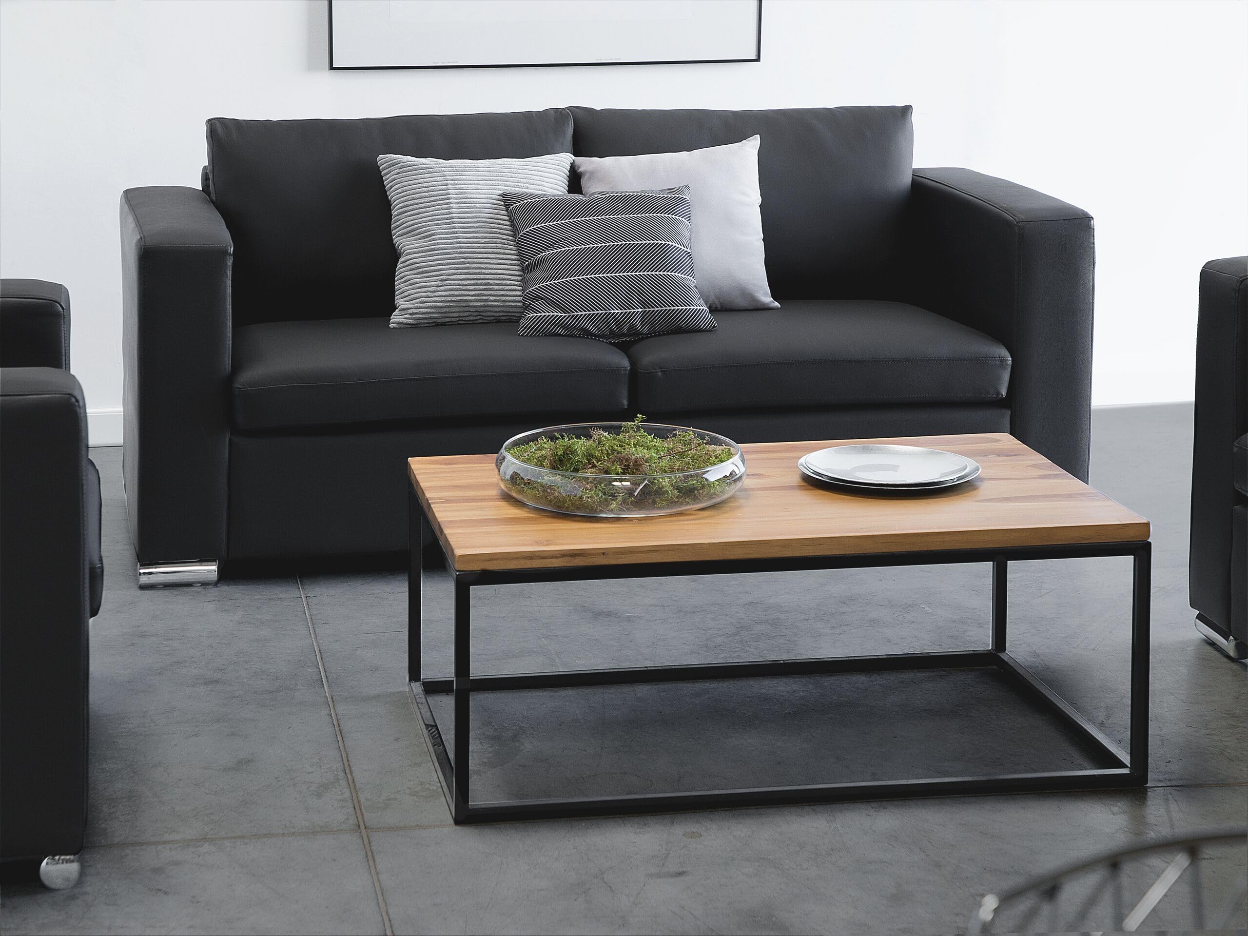 beliani-helsinki-3-sitzer-sofa-echtleder-schwarz image 2