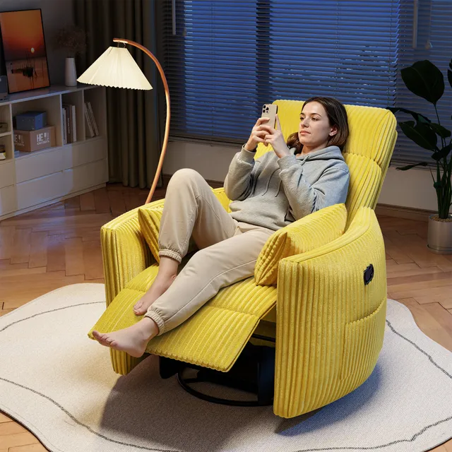 homall-recliner-relaxsessel-drehbar-dunkelgrau-mit-massage image 1