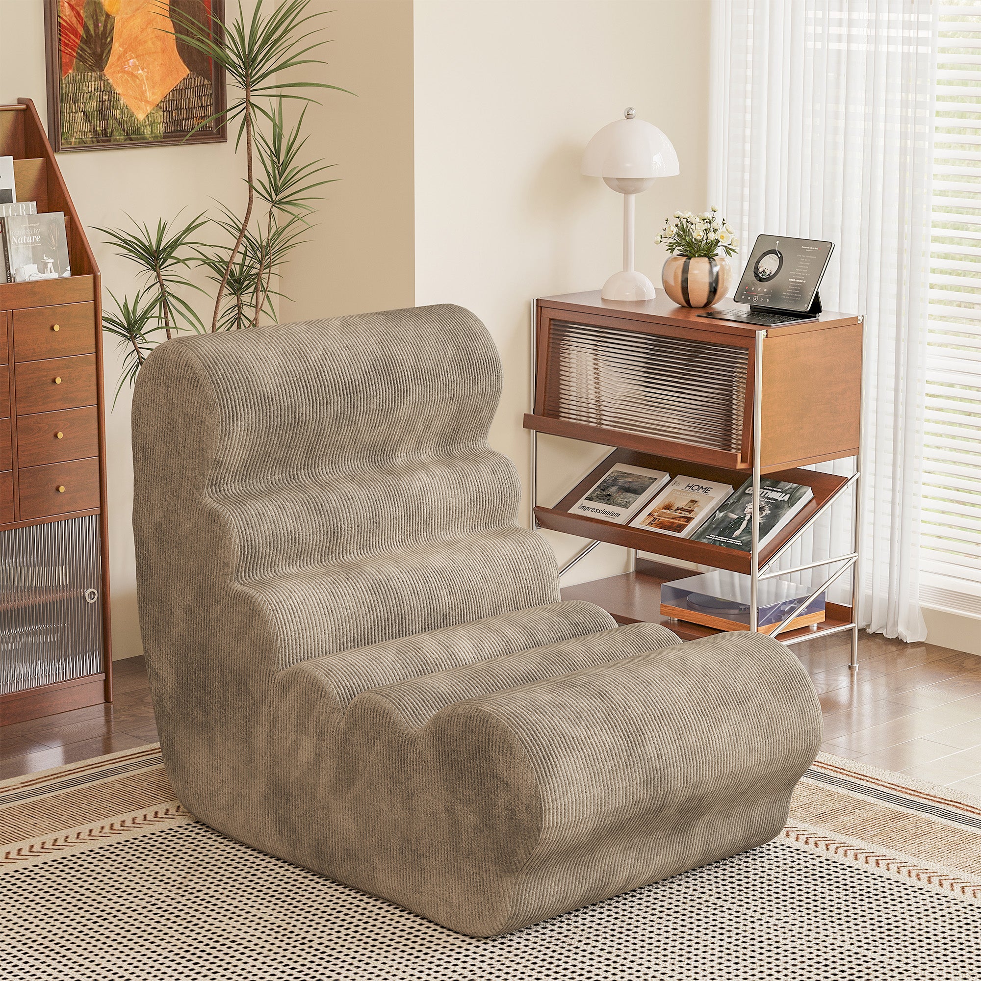 homall-sofa-teddy-sitzsack-sessel-pl-sch-grau image 3