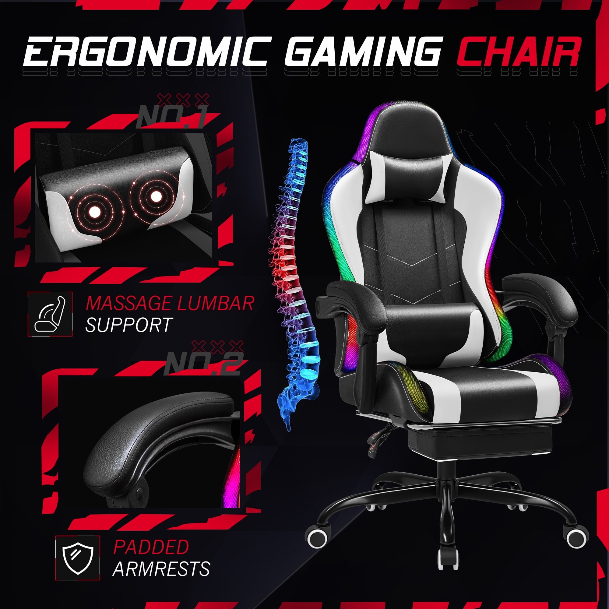 homall-gaming-chair-rgb-led-stuhl-schwarz-massage-fu-st-tze image 5