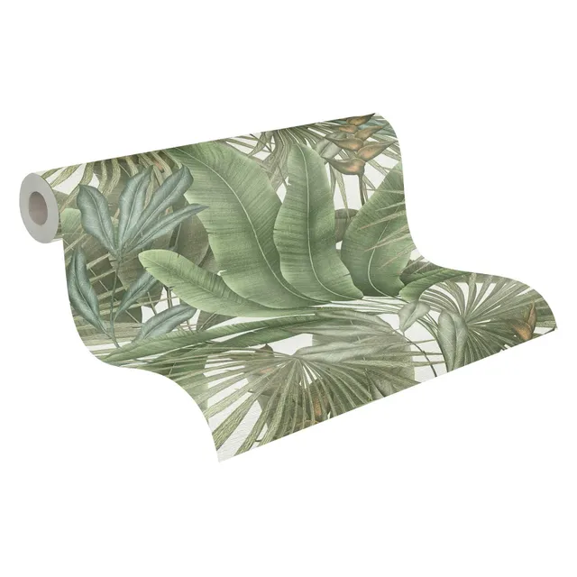 livingwalls-palmenblatt-vliestapete-gr-n-creme-10-05-m image 1