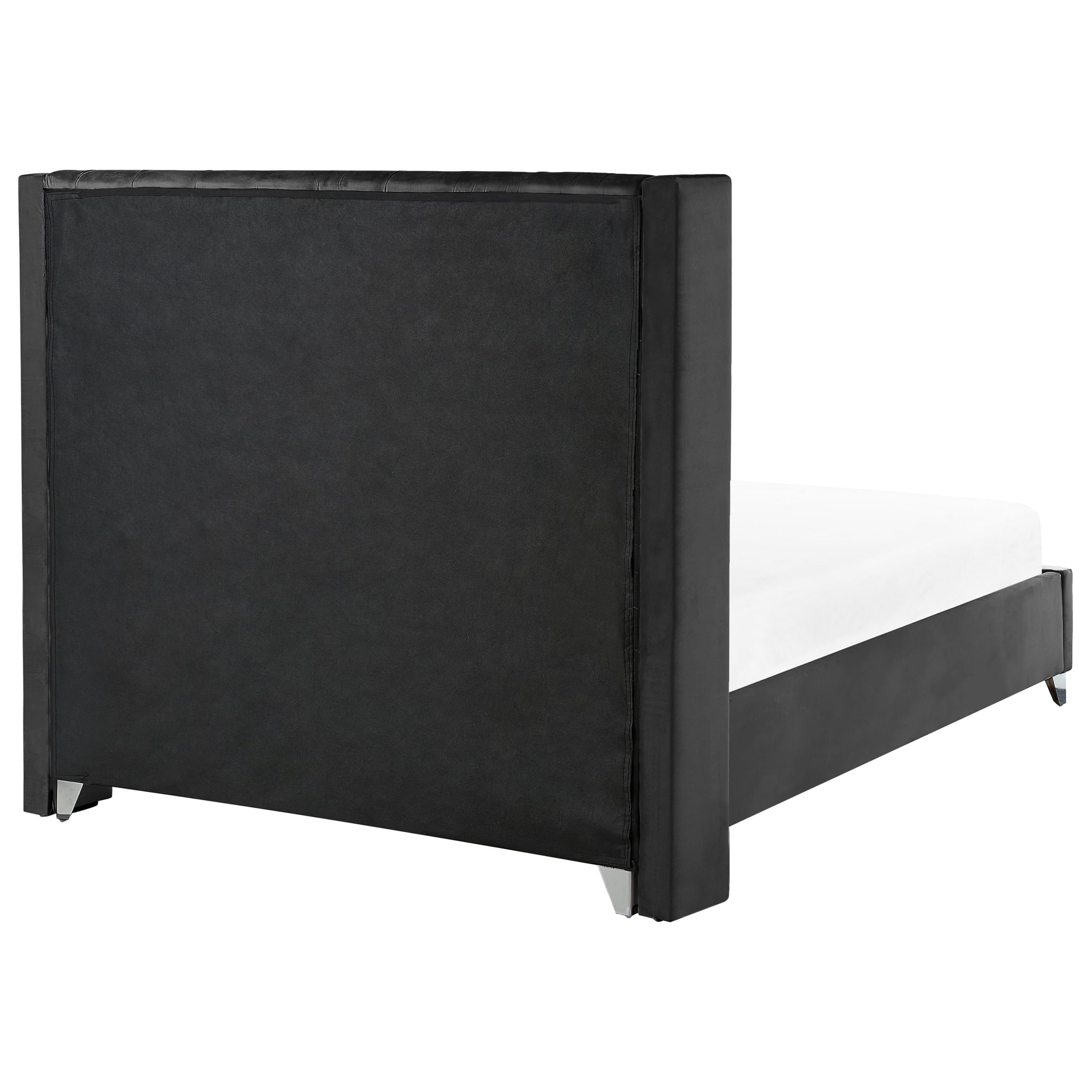 beliani-lubbon-samtbett-160x200-schwarz-chesterfield image 5