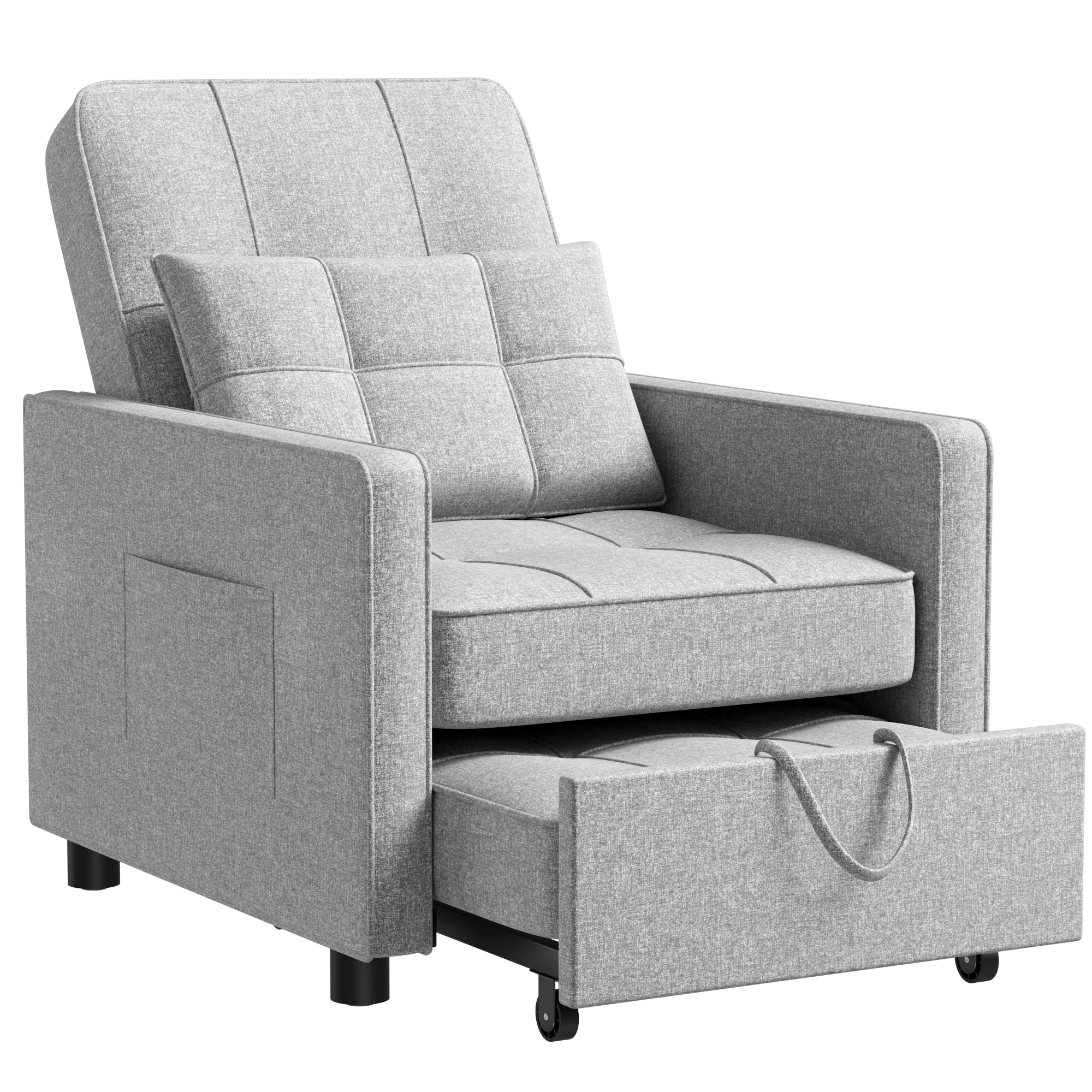 homall-schlafsessel-sesselbett-beige-3in1-verstellbar image 7