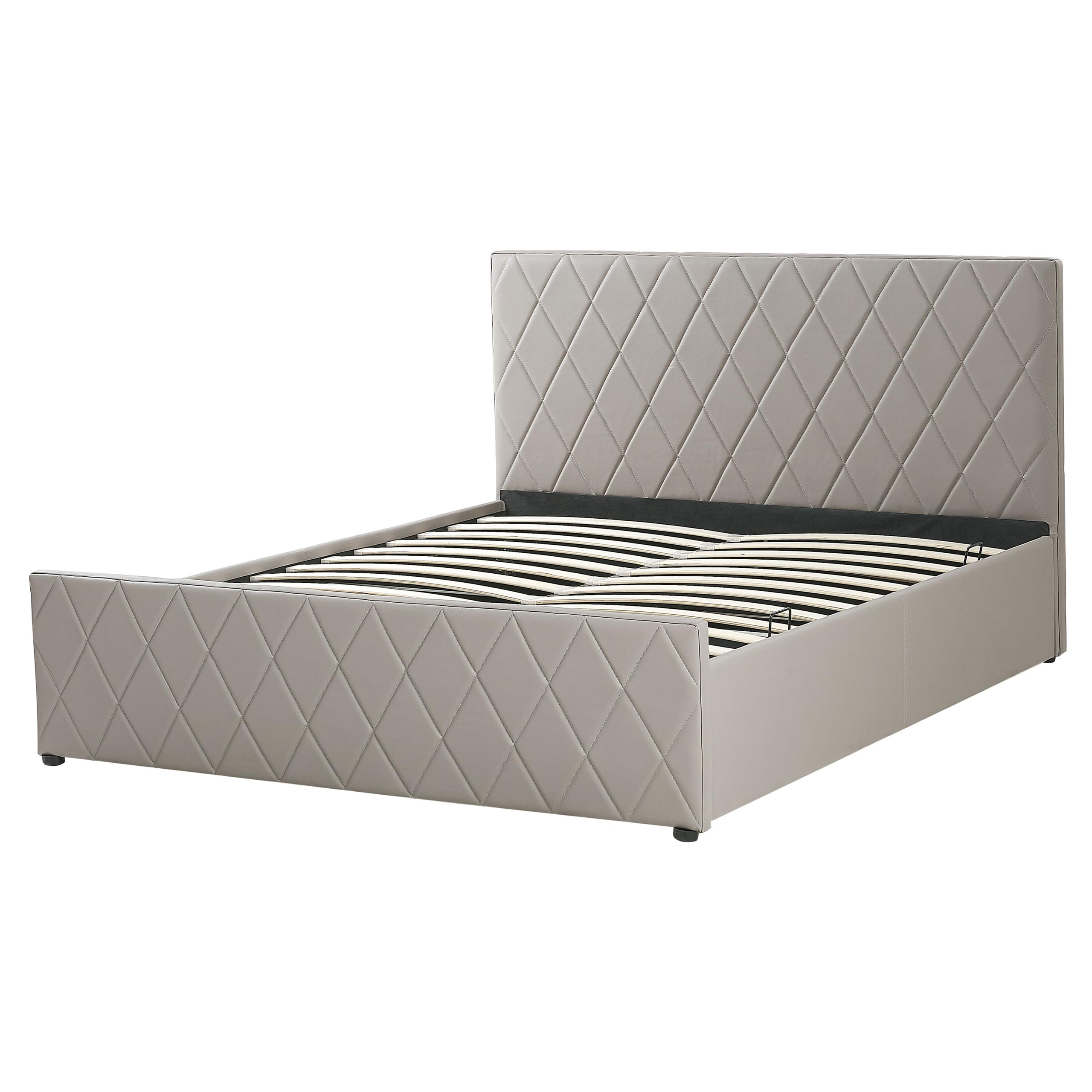 beliani-rochefort-doppelbett-160x200-bettkasten-grau-kunstleder image 8