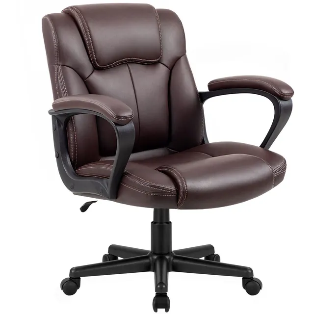 homall-office-leather-chair-b-rostuhl-schwarz-pu-leder image 1