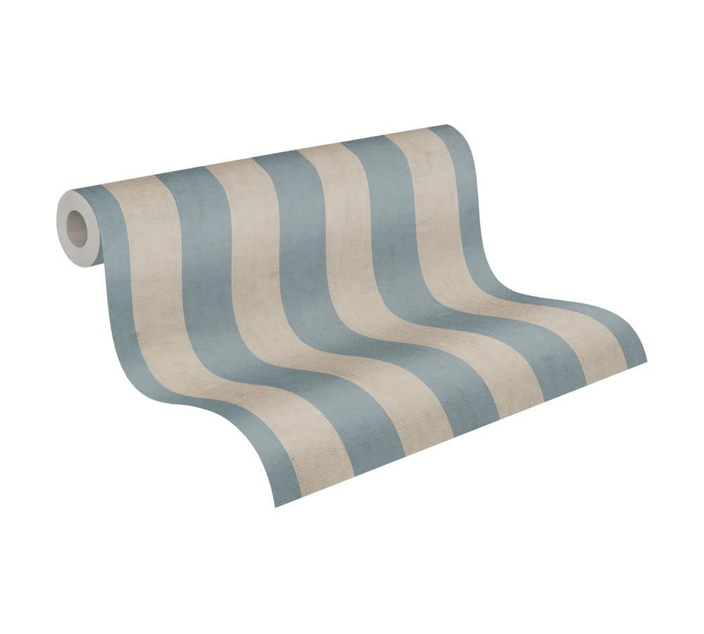 livingwalls-anna-d-andrea-782265-streifentapete-blau-beige image 7