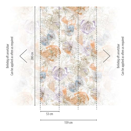 livingwalls-fototapeten-blumen-fototapete-beige-orange-1-59x2-8m image 7