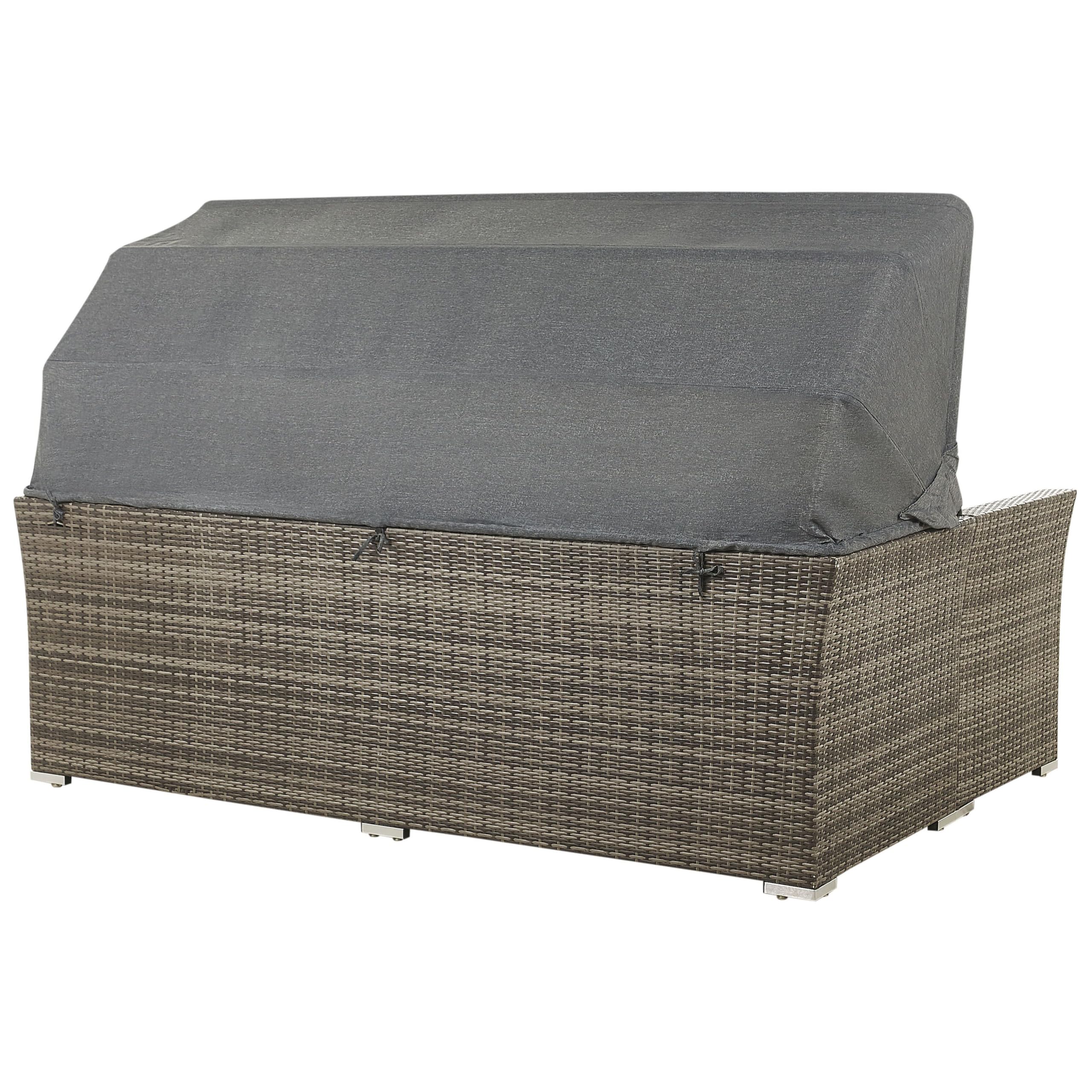 beliani-corte-loungeset-5-teilig-braun-grau-polyrattan-glas image 7