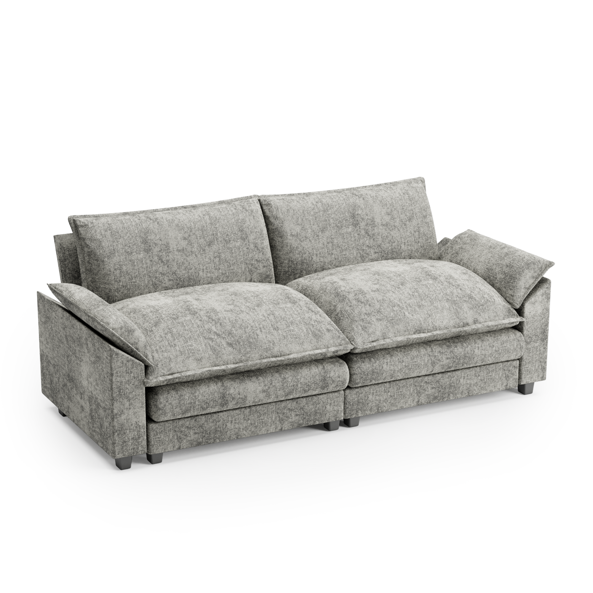 homall-sofa-loveseat-2-sitzer-couch-80-grau image 8