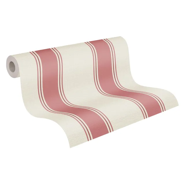 a-s-cr-ation-michalsky-399831-vliestapete-streifen-creme-rot image 1