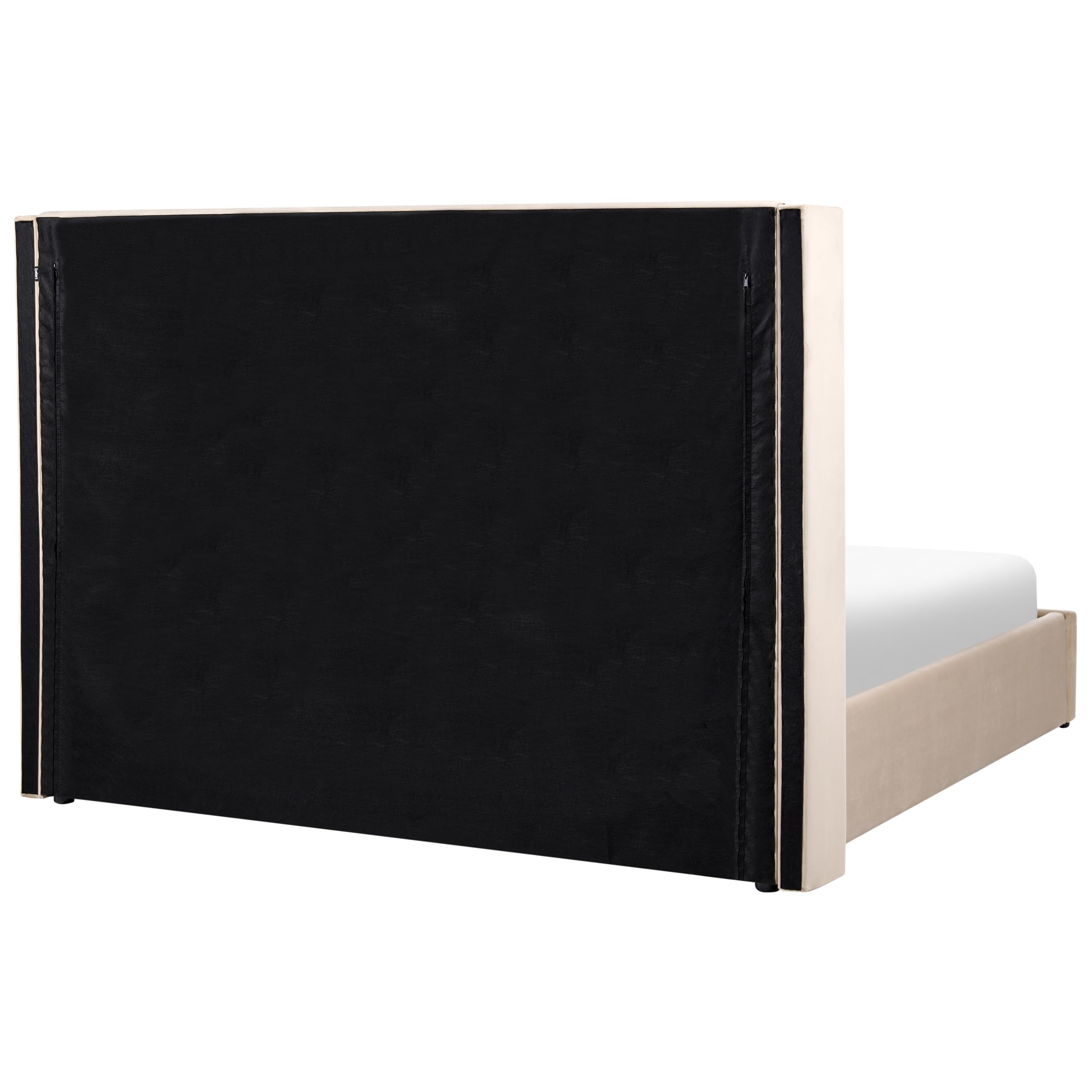 beliani-lubbon-bett-samt-beige-180x200-bettkasten-retro image 7
