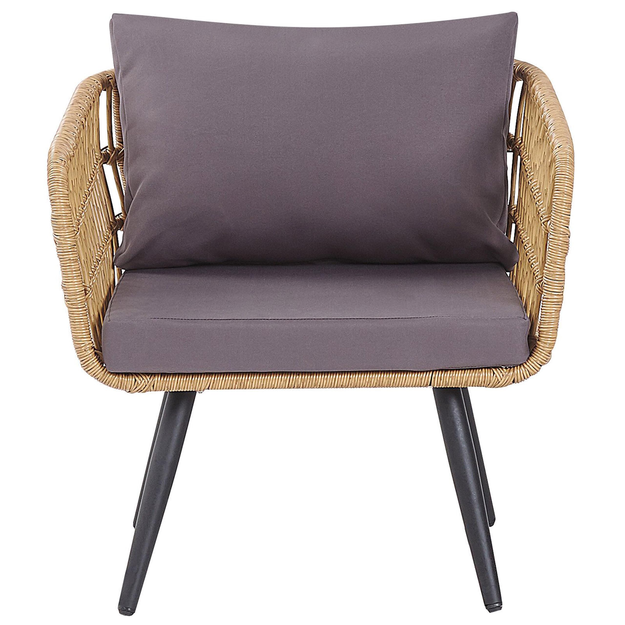 beliani-fobello-sitzgruppe-rattan-4-sitzer-zweisitzer-sessel-natur image 8
