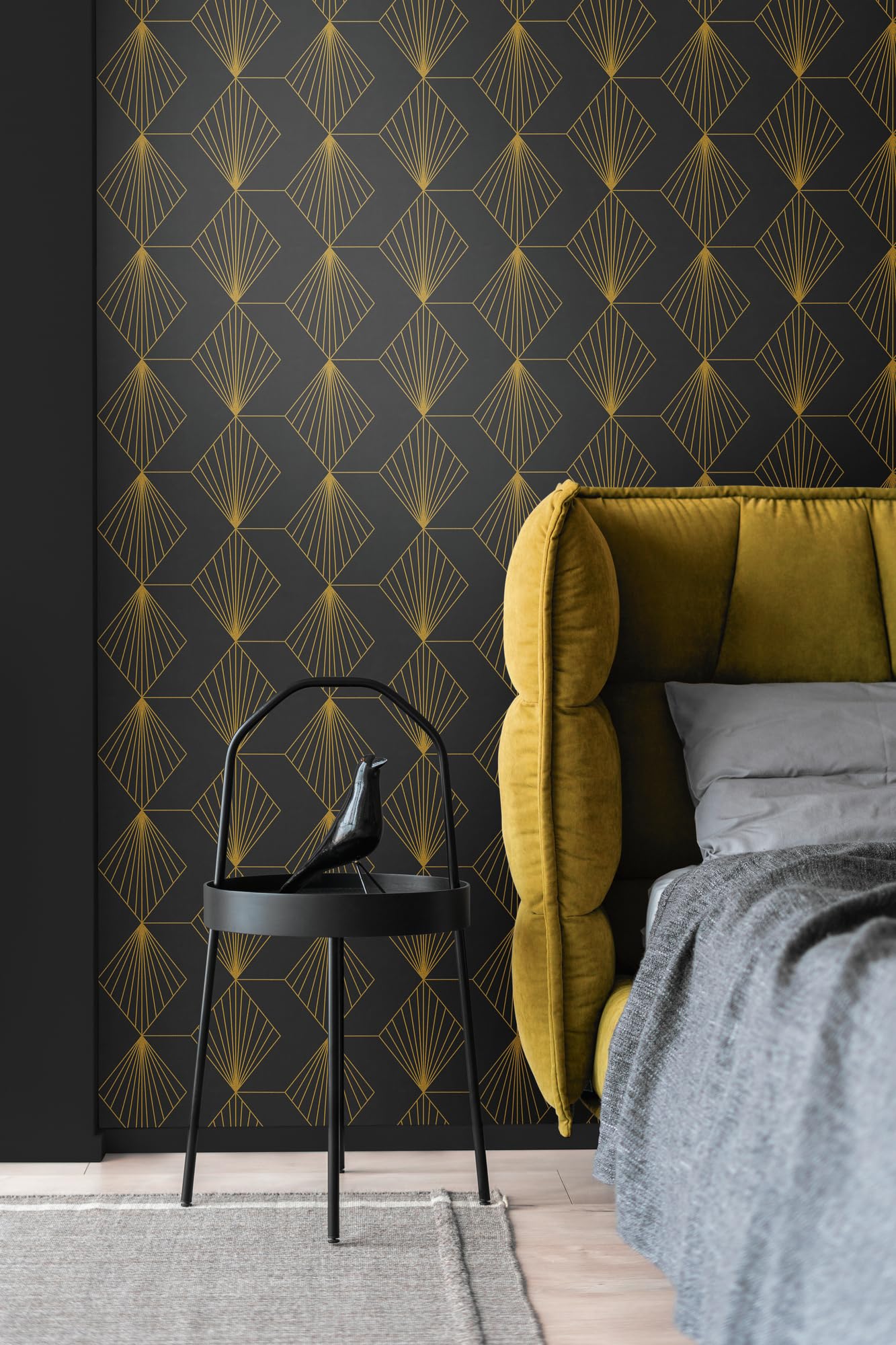 a-s-cr-ation-french-affair-361562-vliestapete-schwarz-gold-geometrisch image 5