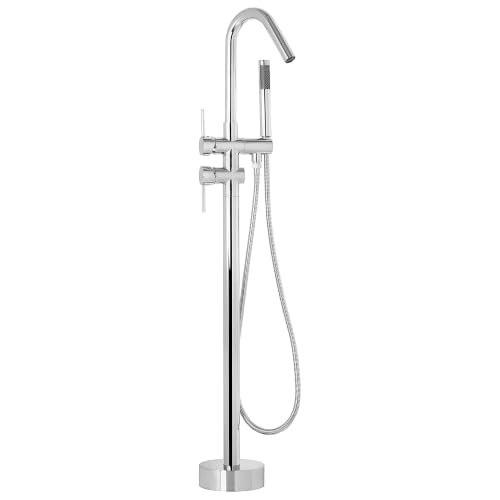 beliani-victoria-badewannenarmatur-freistehend-silber image 8