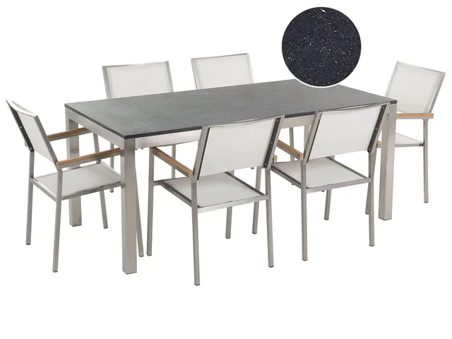 beliani-grosseto-gartenm-belset-180-cm-schwarz-wei-granit-2 image 1