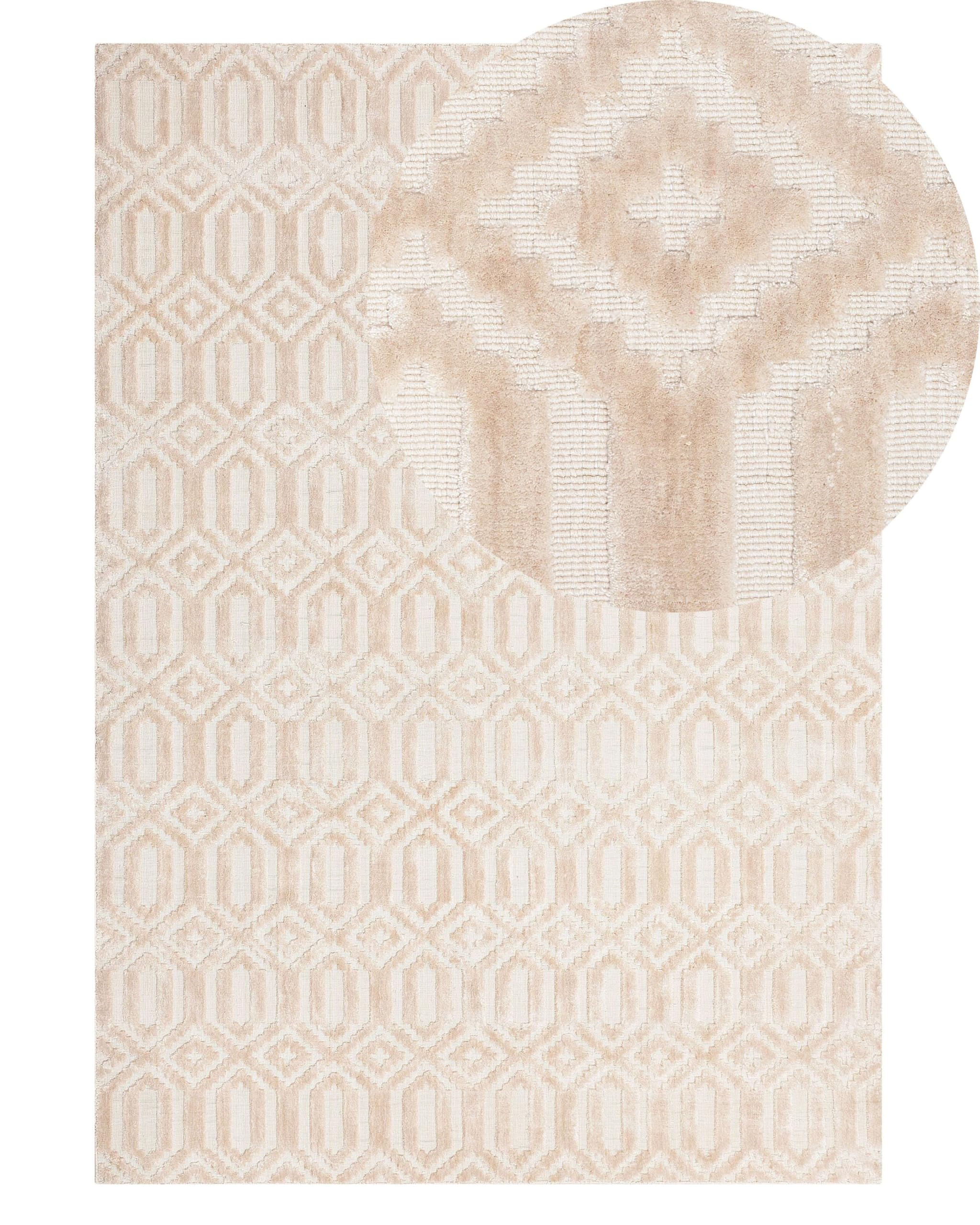 beliani-adatepe-teppich-140-x-200-cm-beige-viskose image 1