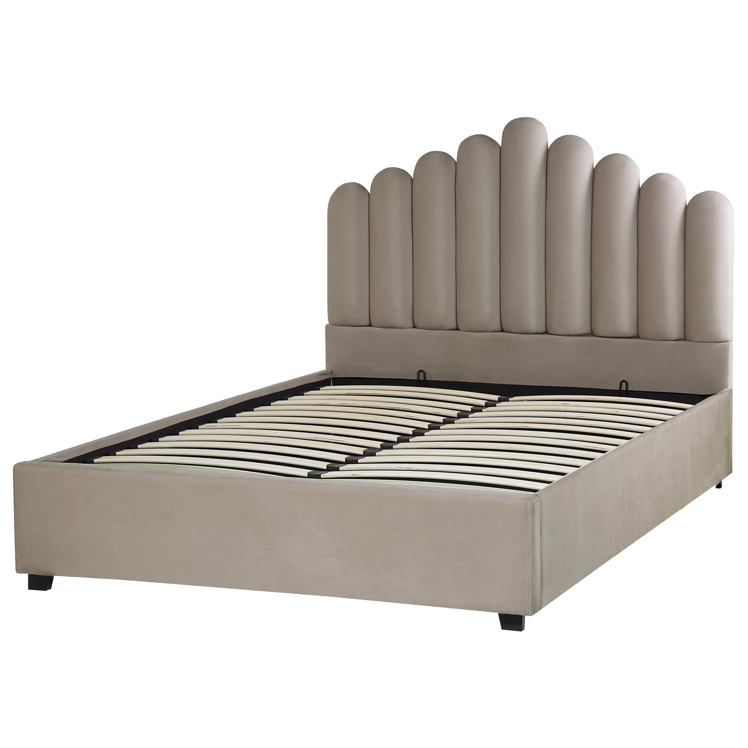 beliani-vincennes-polsterbett-140x200-samt-taupe-mit-stauraum image 5
