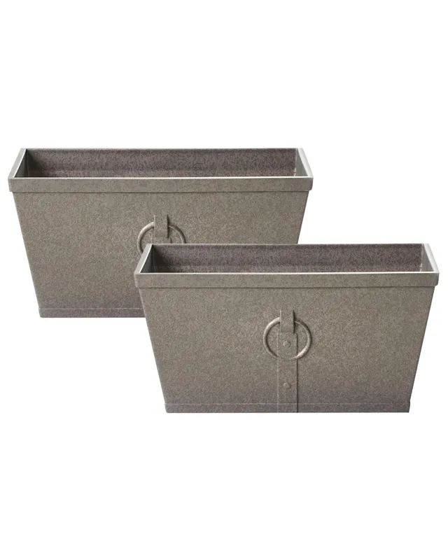 beliani-poria-blumentopf-2er-set-grau-rostoptik-60x30cm image 1