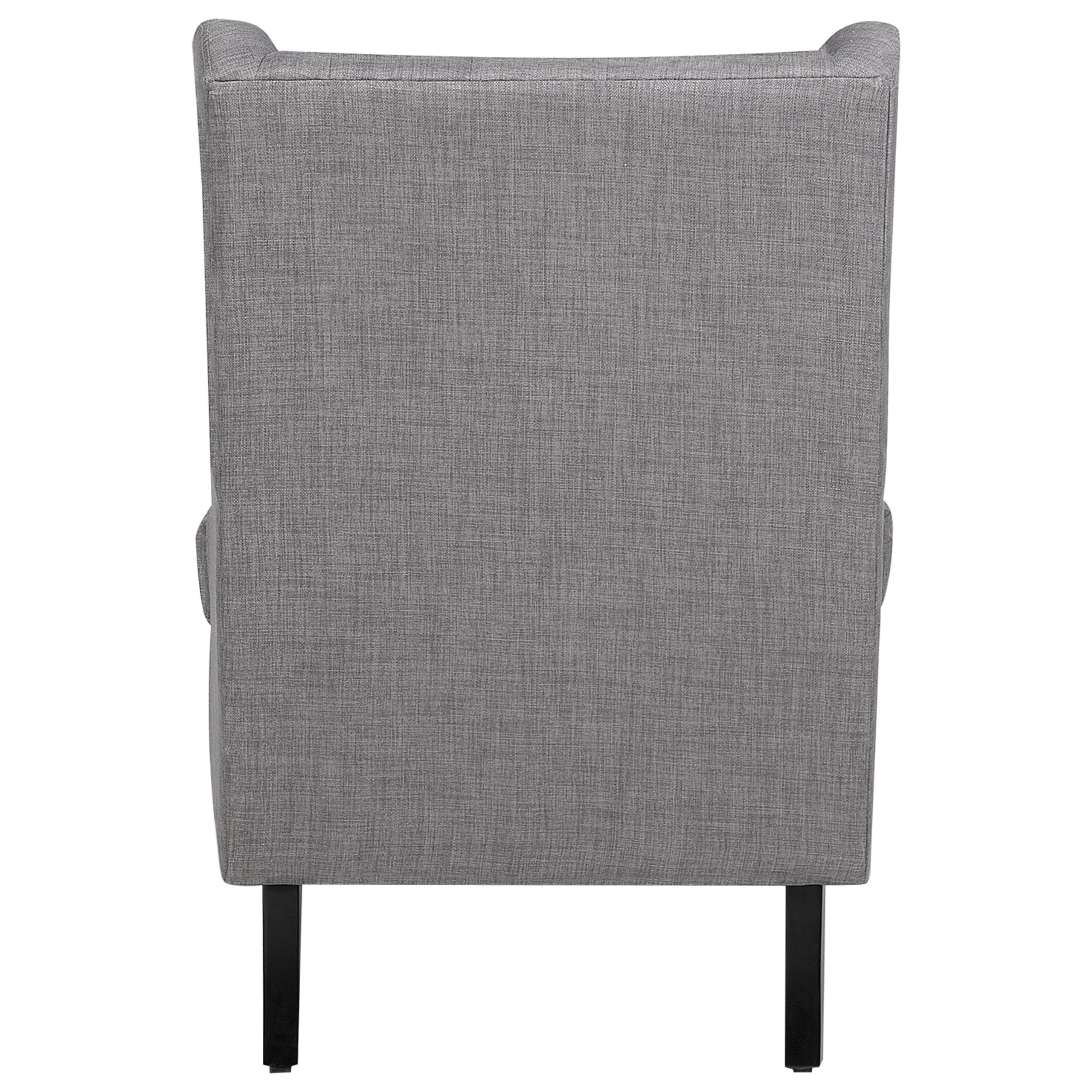 beliani-alta-ohrensessel-stoff-grau-chesterfield-holzbeine image 6