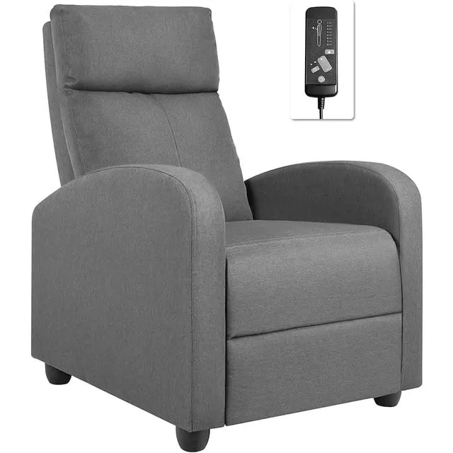 homall-recliner-chair-fernsehsessel-stoff-schwarz-massage image 1