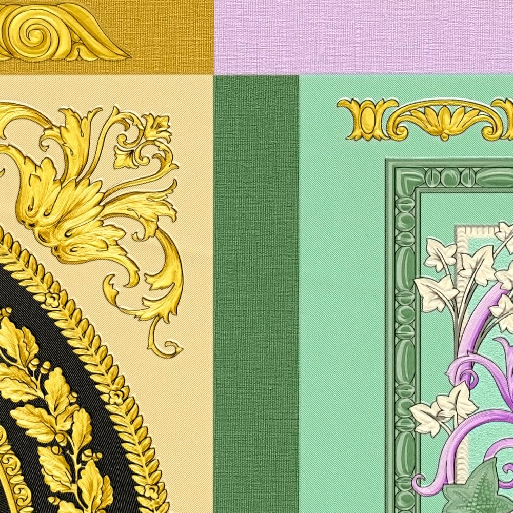 versace-wallpaper-387041-vliestapete-barock-mintgr-n-gold-10-05x0-70m image 6