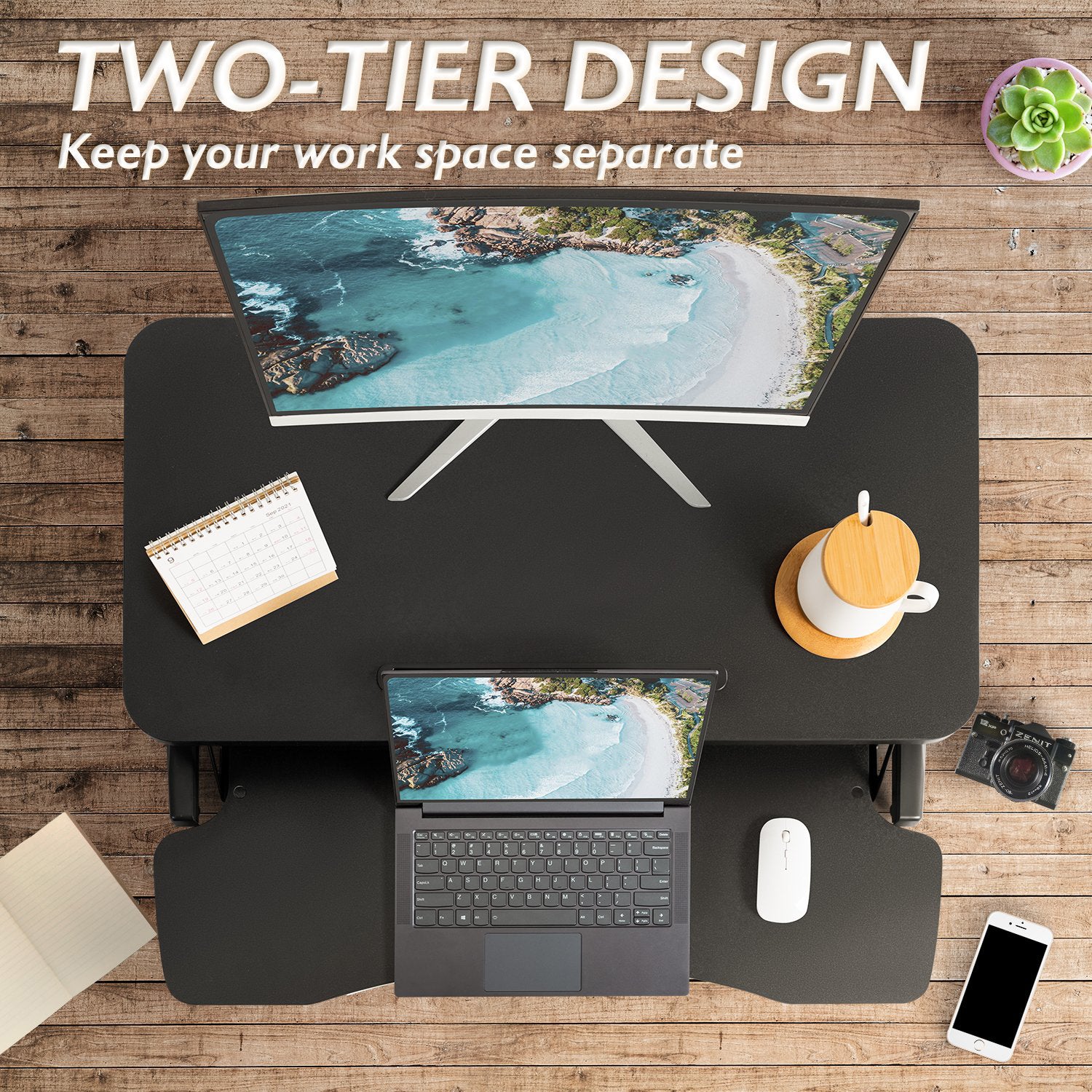 homall-standing-desk-aufsatz-80cm-schwarz-h-henverstellbar image 3