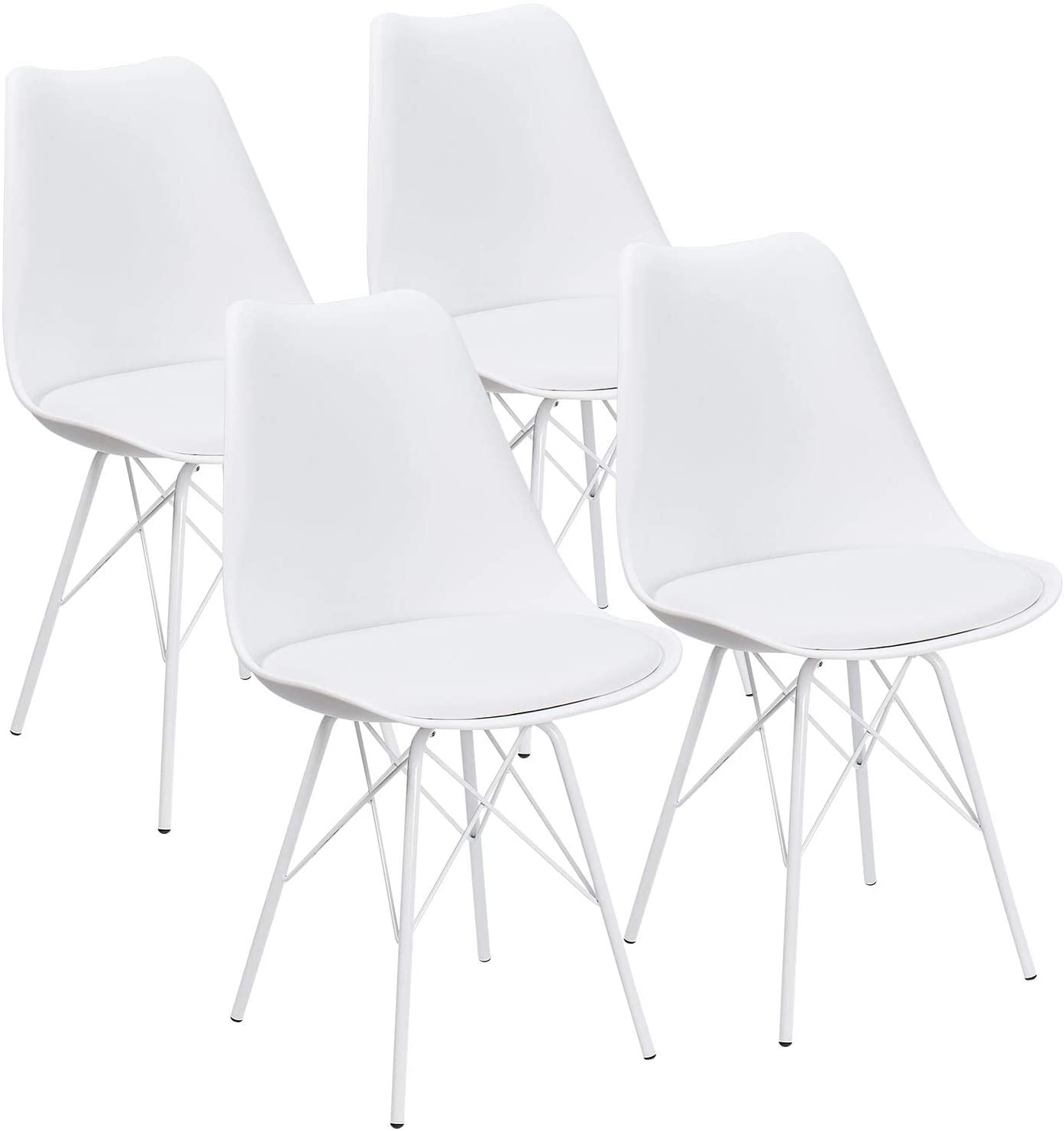 homall-esszimmerstuhl-4er-set-wei-gepolstert-kunststoff image 1