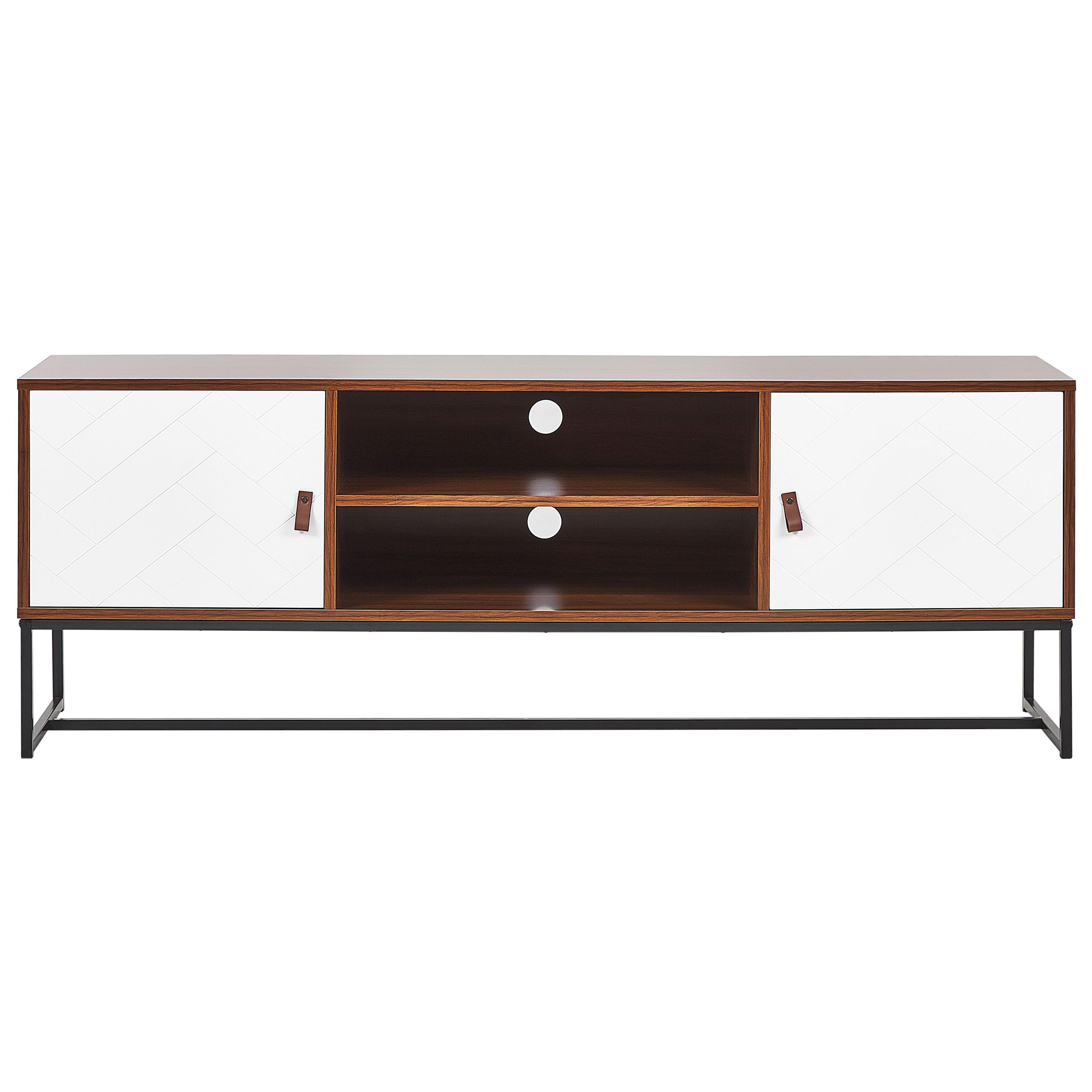 beliani-nueva-lowboard-tv-m-bel-dunkel-holz-wei-2-t-ren image 4