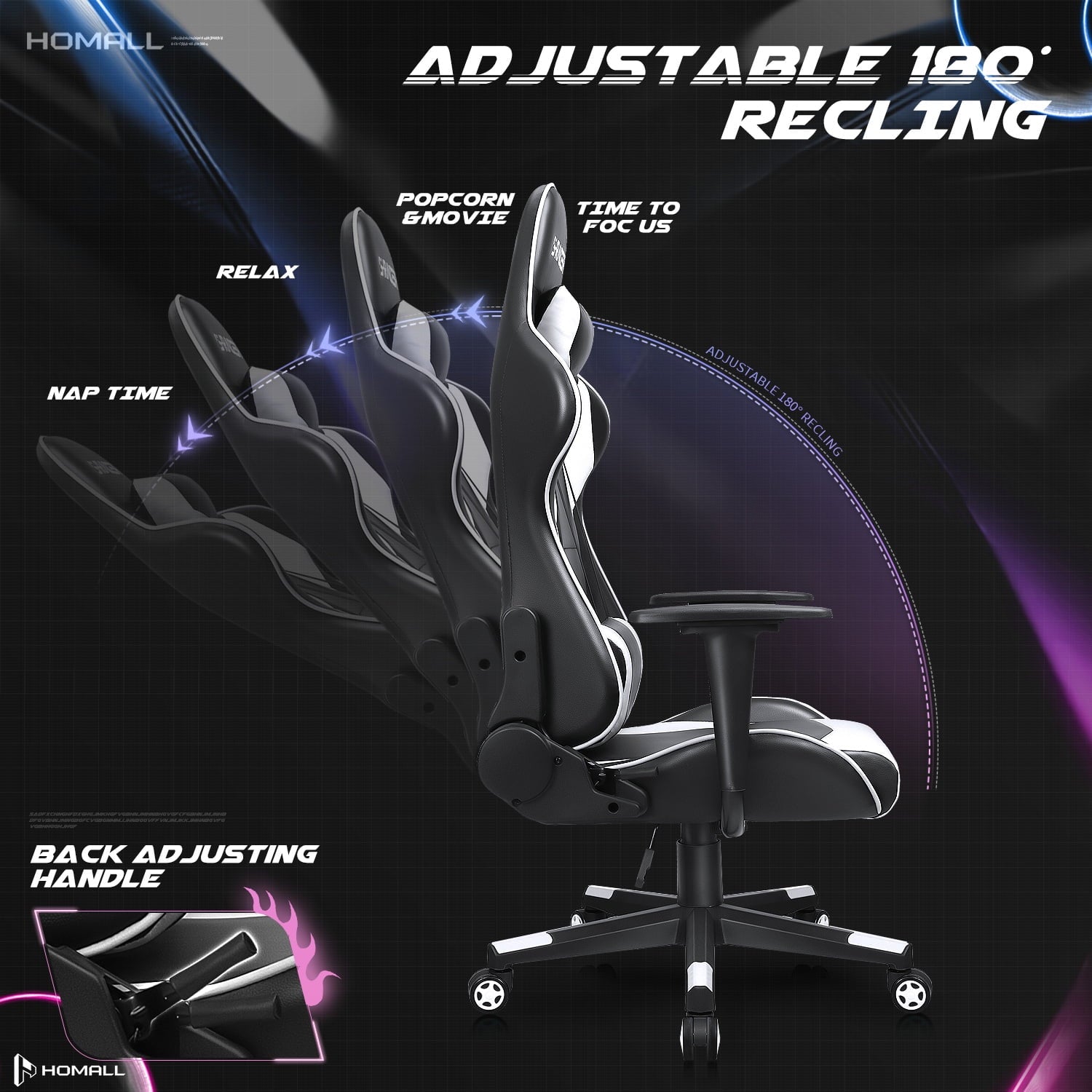 homall-gaming-chair-gamer-stuhl-wei-pu-leder-lordose image 4