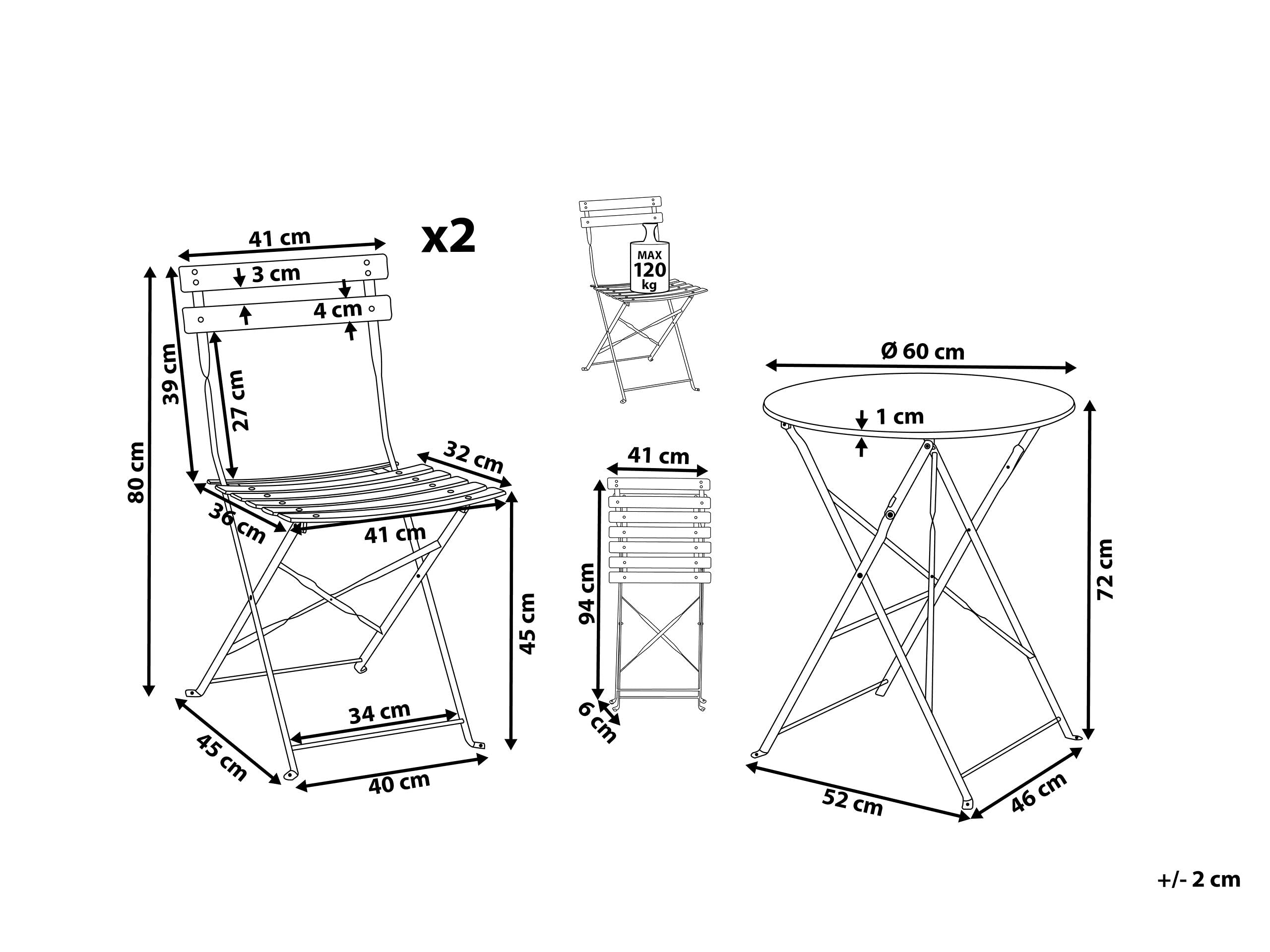 beliani-fiori-balkonset-wei-3-teilig-metall-klappbar image 3