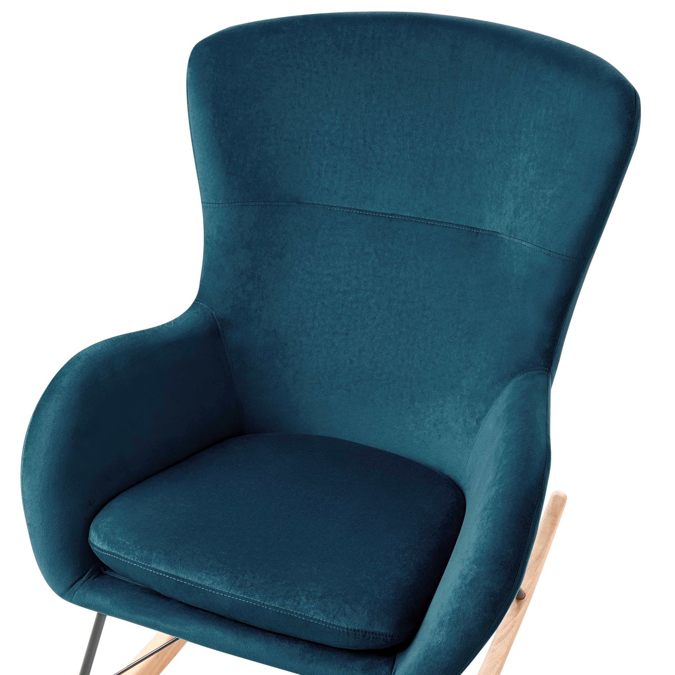beliani-ellan-schaukelsessel-samt-blaugr-n-mit-kufen image 6