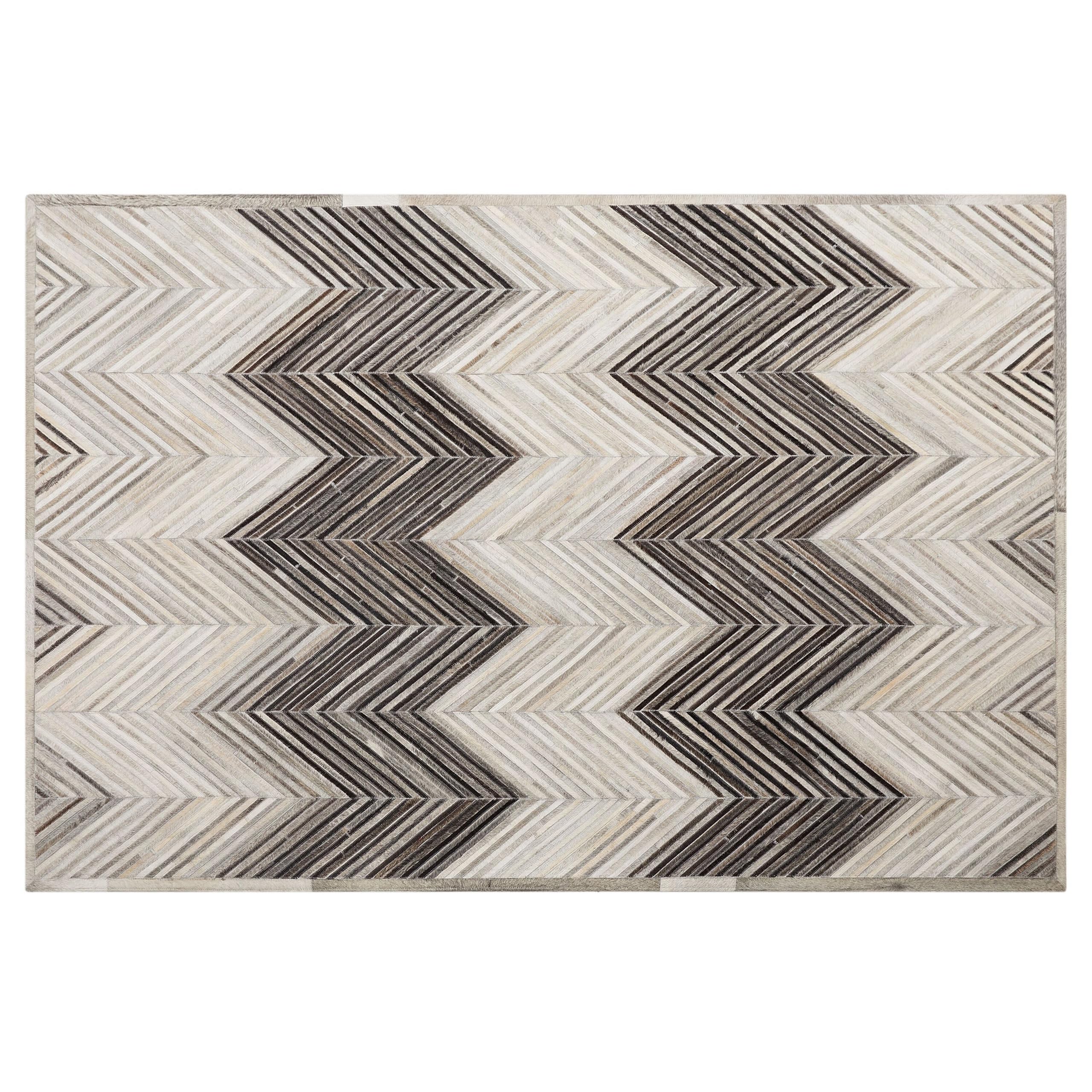 beliani-aytepe-teppich-140-x-200-cm-grau-echtleder image 4