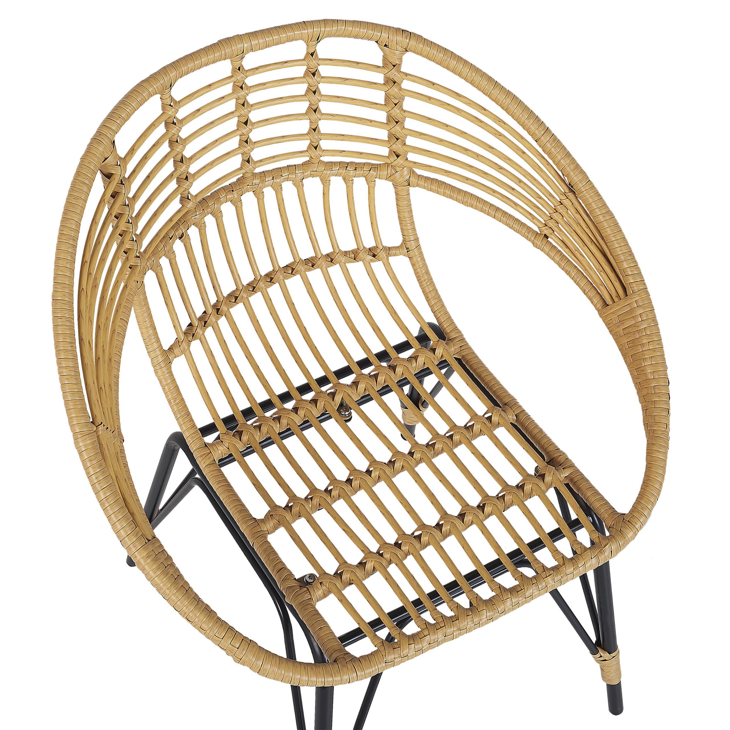 beliani-pellaro-balkonset-2-rattansessel-tisch-hellbraun-schwarz image 8