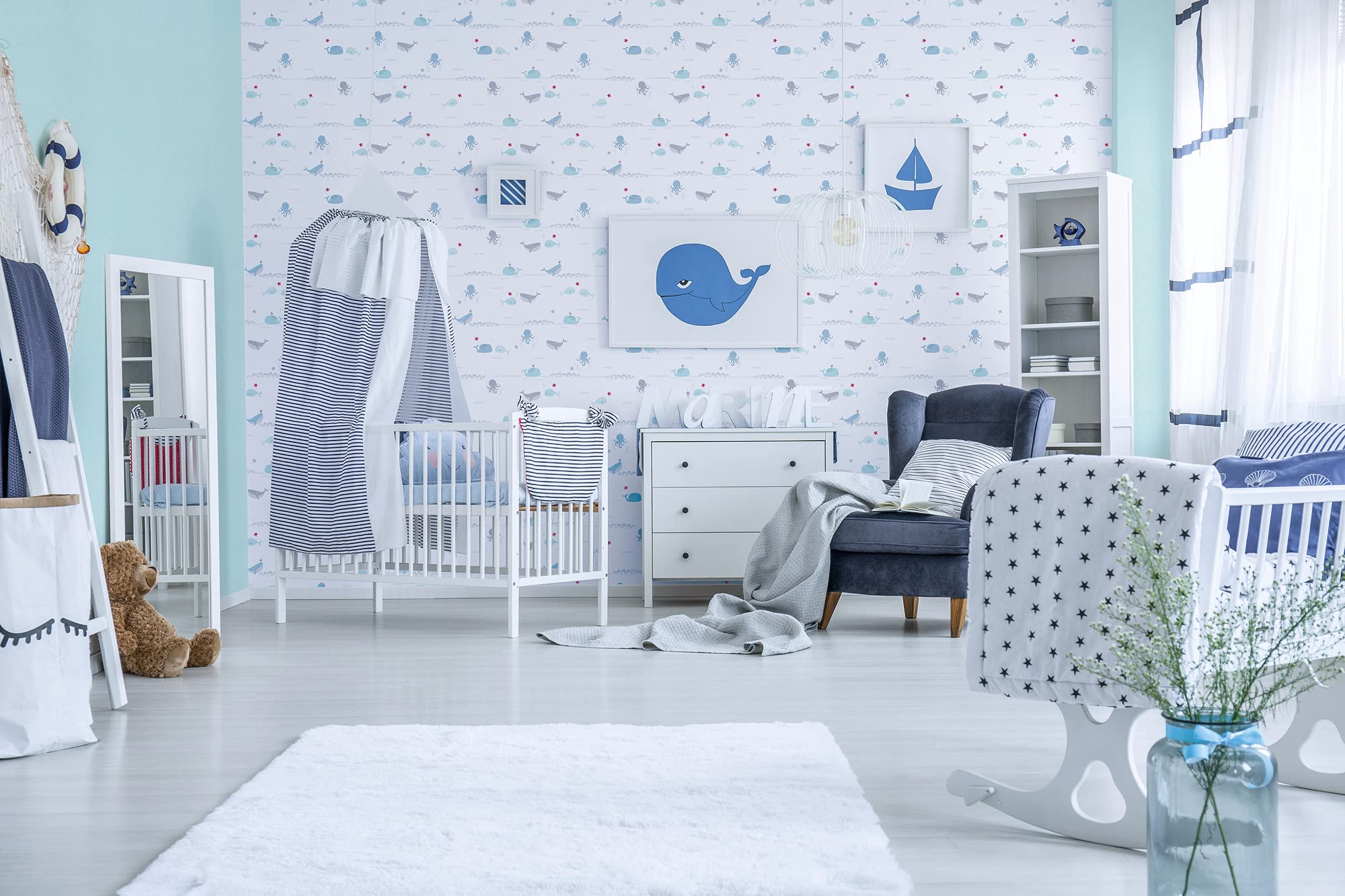 a-s-cr-ation-little-love-381301-kindertapete-unterwasser-blau image 3