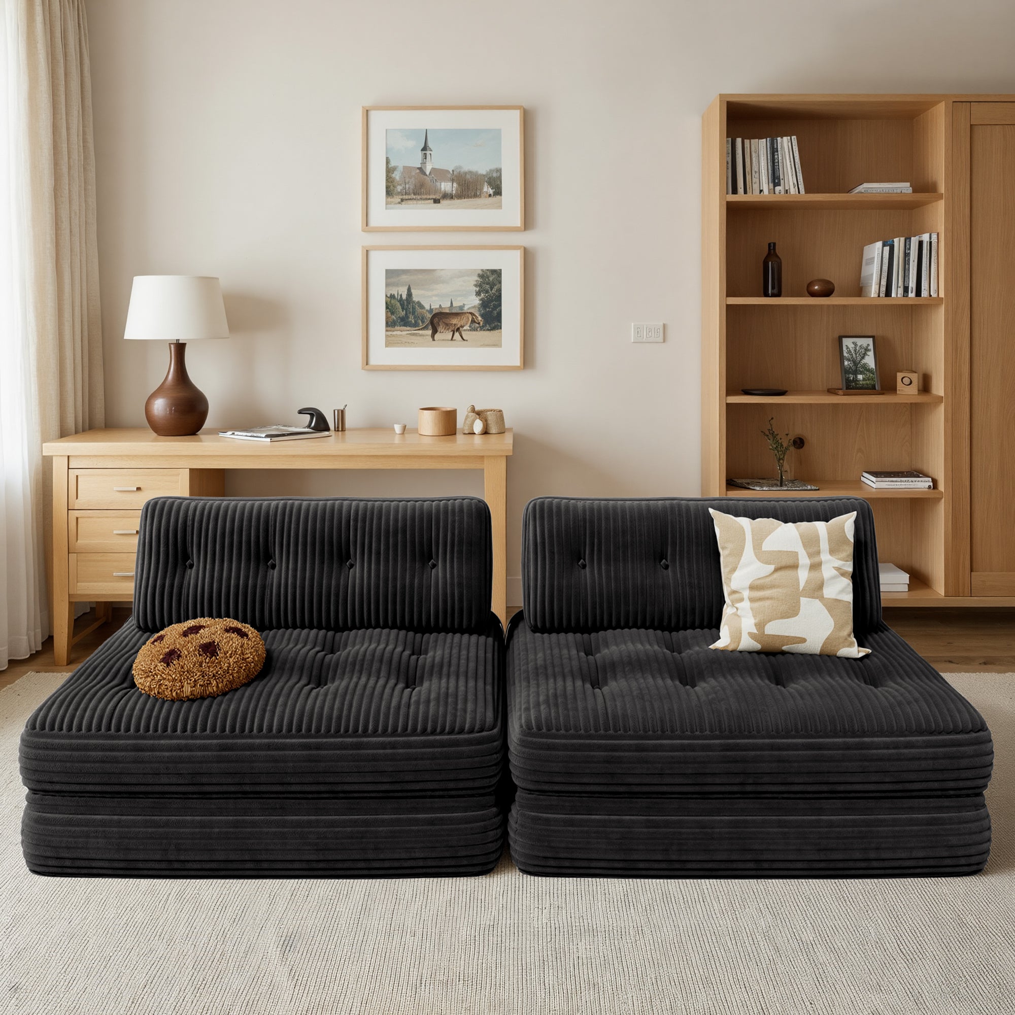bealife-ar33-sitzsack-2-sitzer-schwarz-faltbar-cord image 7