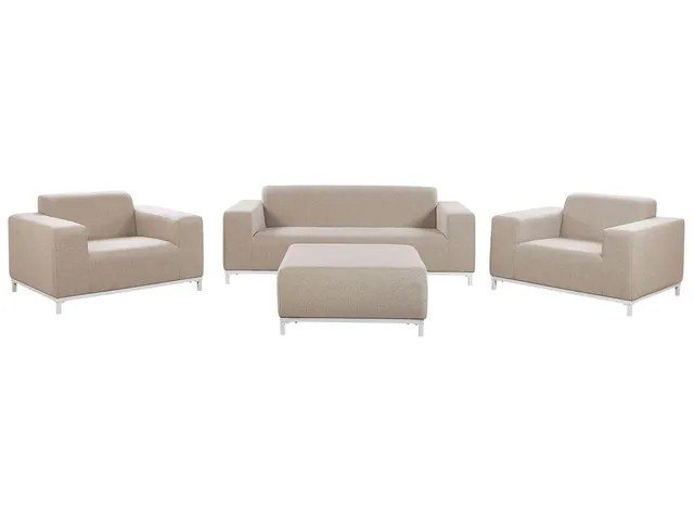 beliani-rovigo-loungeset-4-teilig-beige-wei image 1