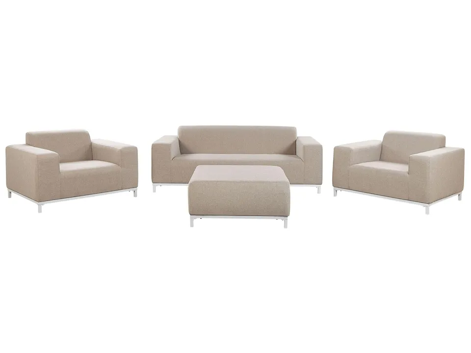 beliani-rovigo-loungeset-4-teilig-beige-wei image 1