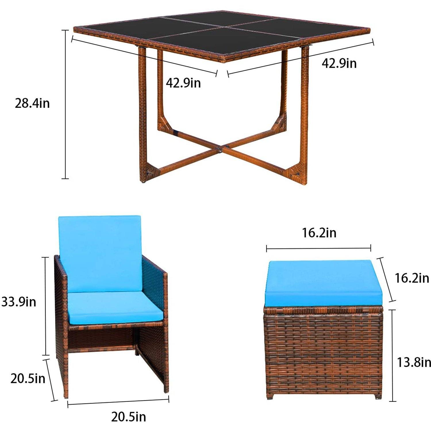 homall-patio-furniture-9-teilige-rattan-sitzgruppe-blau image 8