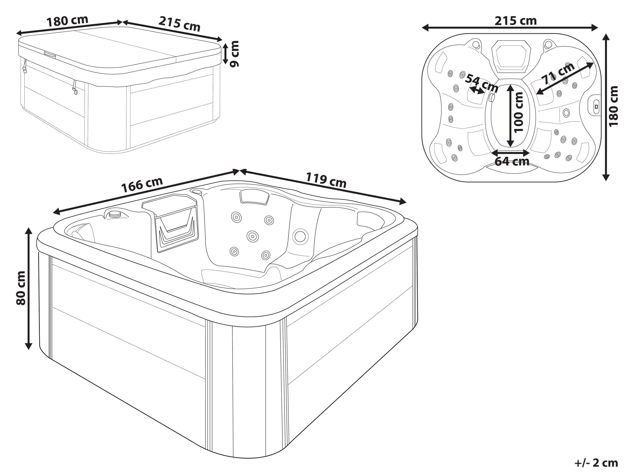 beliani-arcelia-whirlpool-grau-4-personen-led-180x215-cm image 3