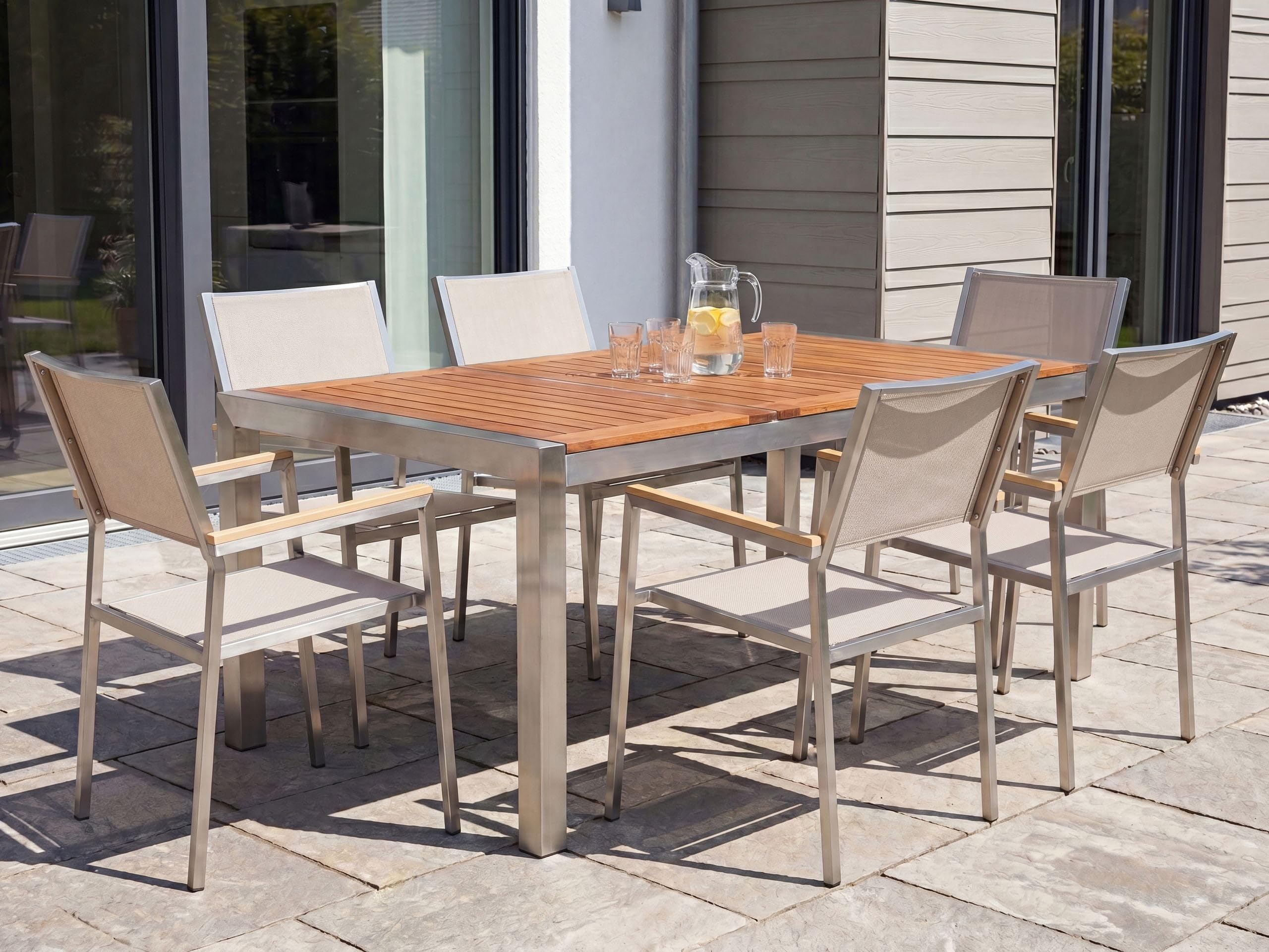 beliani-grosseto-gartenm-bel-set-180-cm-eukalyptus-beige-6-st-hle image 2
