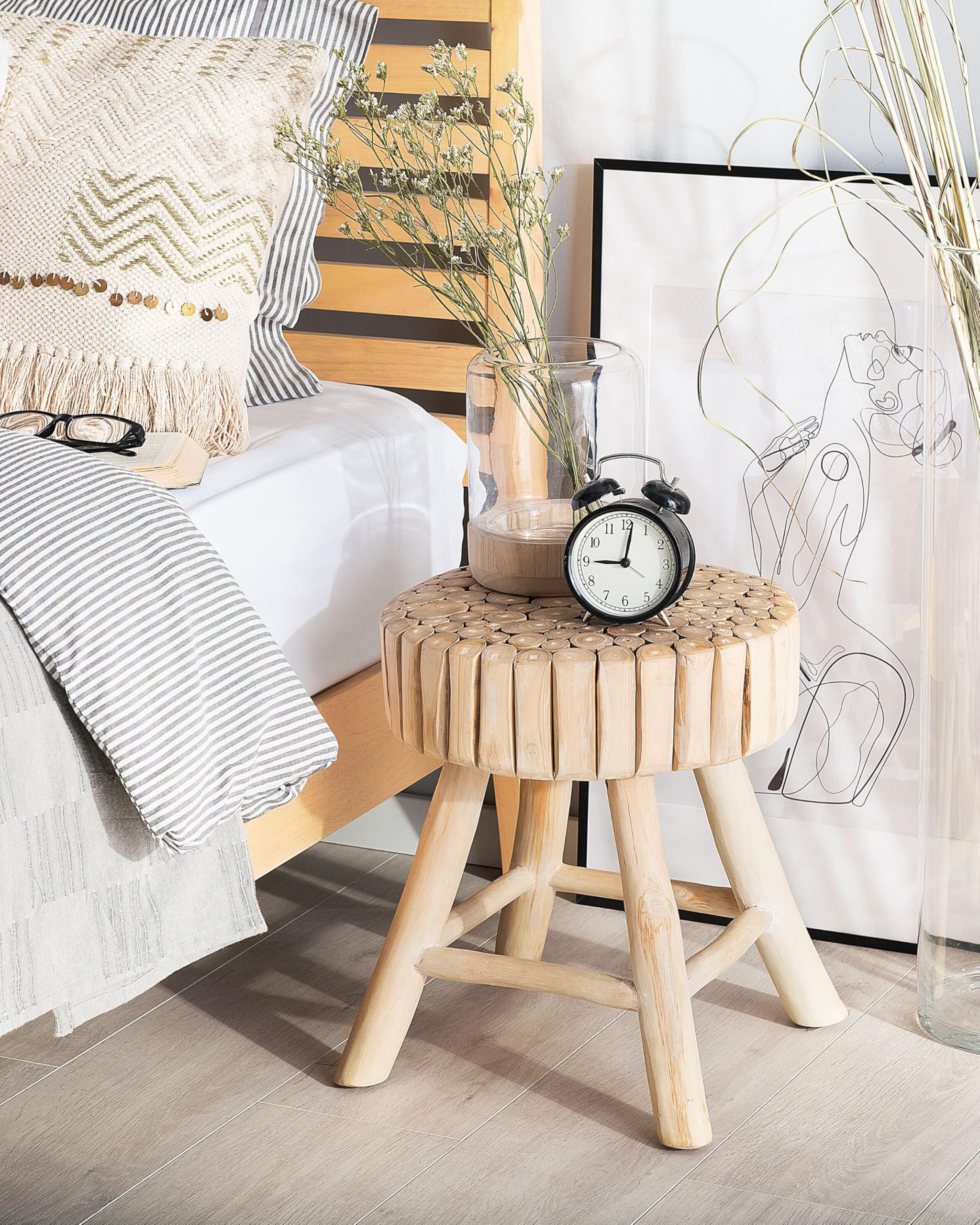 beliani-nampa-hocker-35x35x40-cm-hellbraun-teak image 2