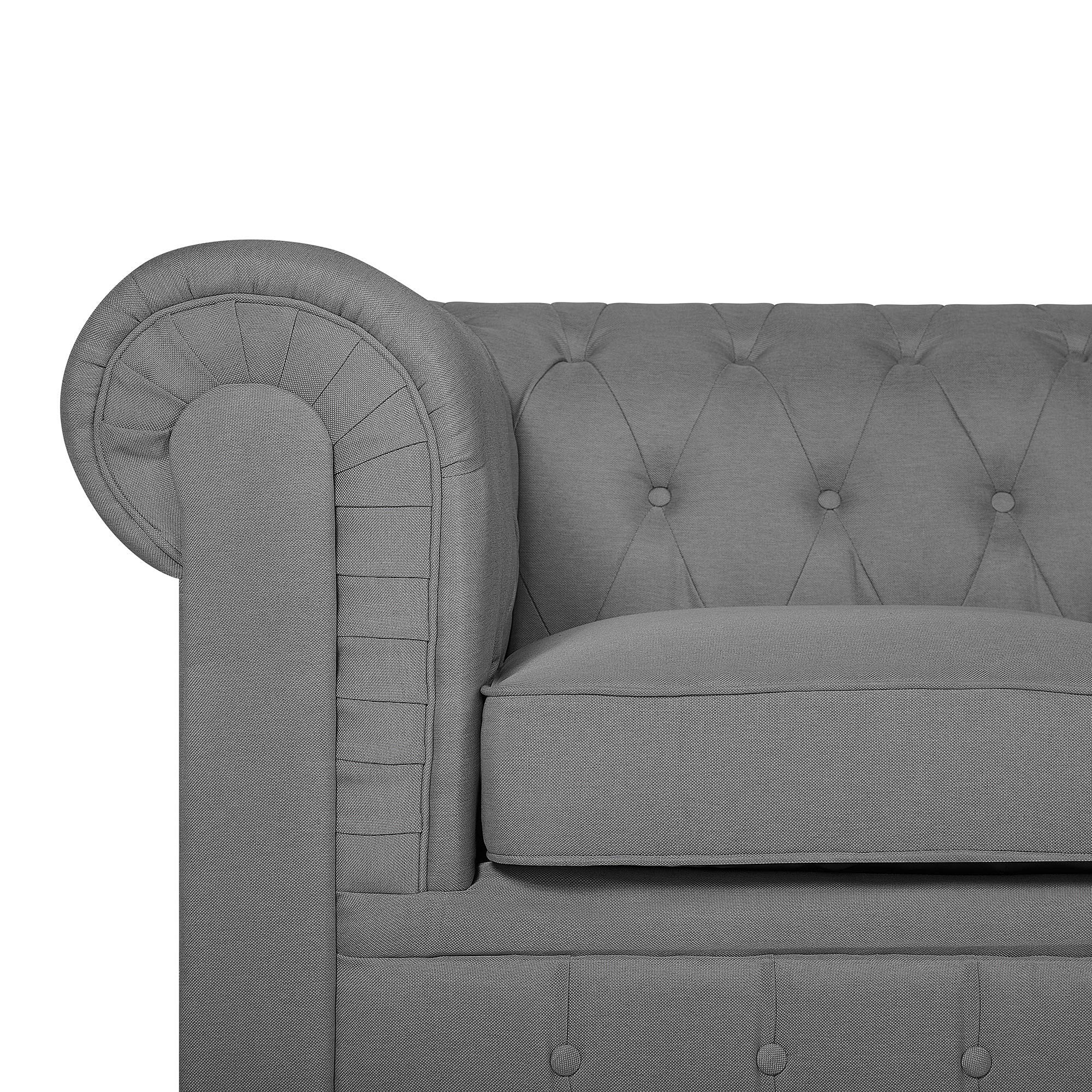beliani-chesterfield-3er-sofa-hellgrau-stoff-222-cm image 5