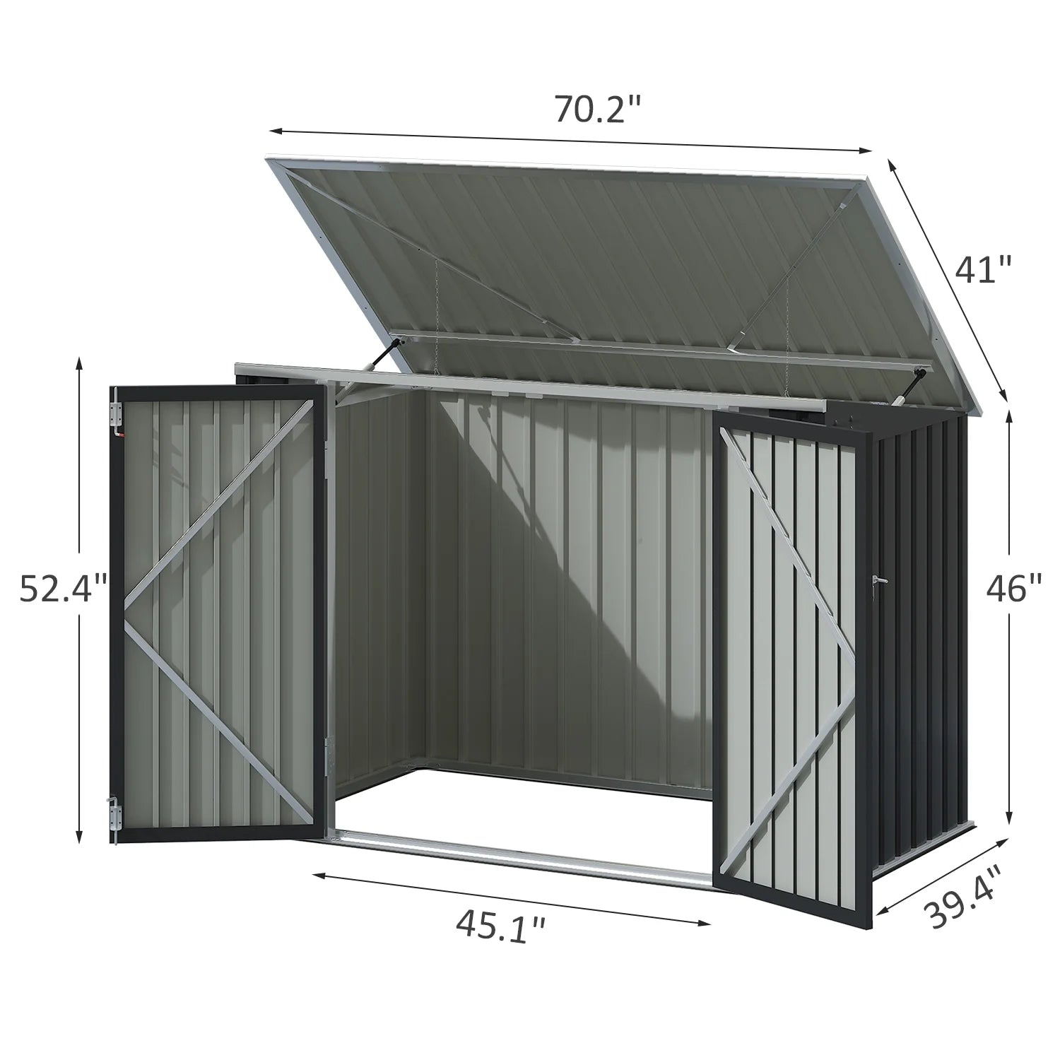 homall-metal-shed-ger-tehaus-metall-6x3-schwarz-abschlie-bar image 3