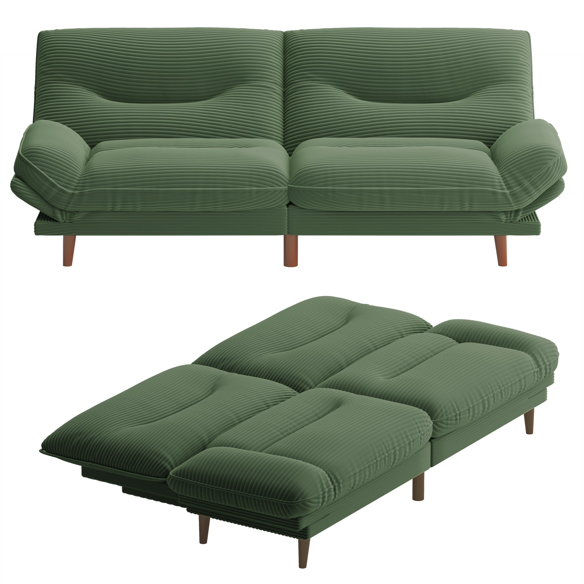 homall-sofa-futon-schlafsofa-grau-stoff-verstellbar image 7